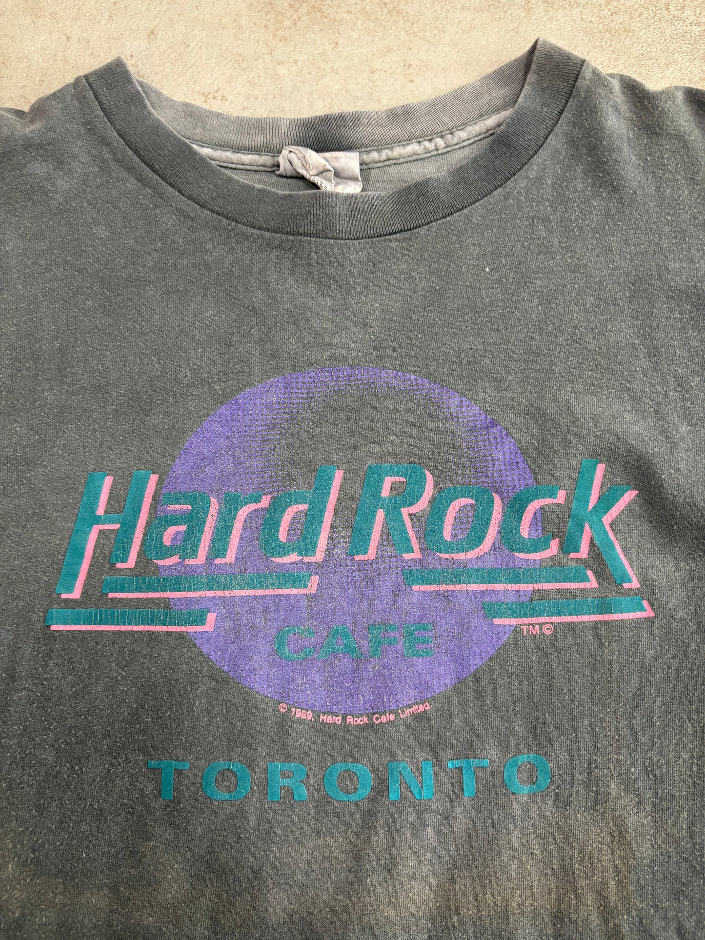 Camiseta Hard Rock Café Toronto 1989 Single Stitch Vintage - L