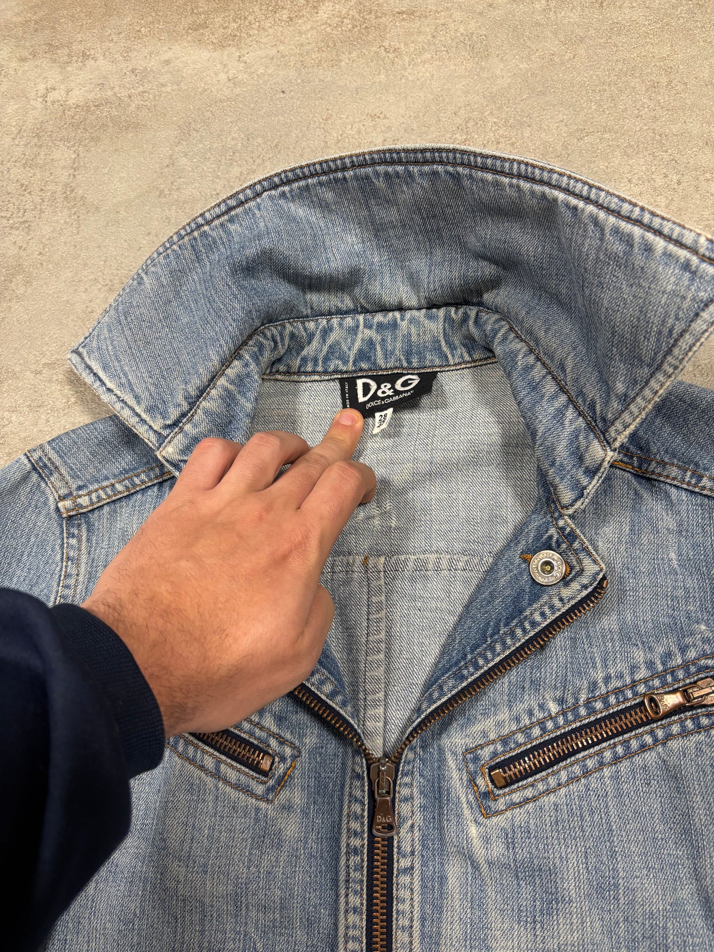 Chaqueta Modulable Vaquera Cargo Dolce & Gabbana 00s Vintage - S