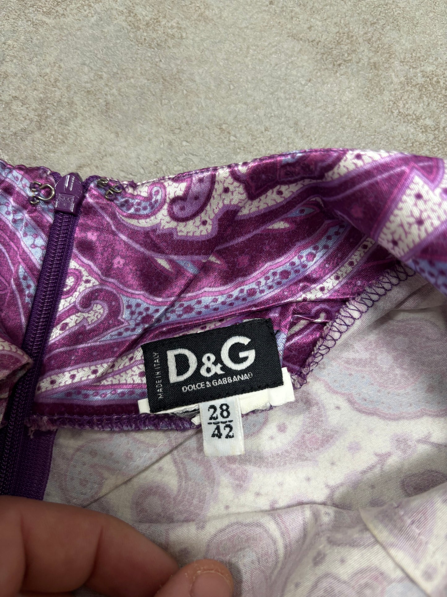 Vestido Paisley Print Dolce & Gabbana 00s Vintage - M