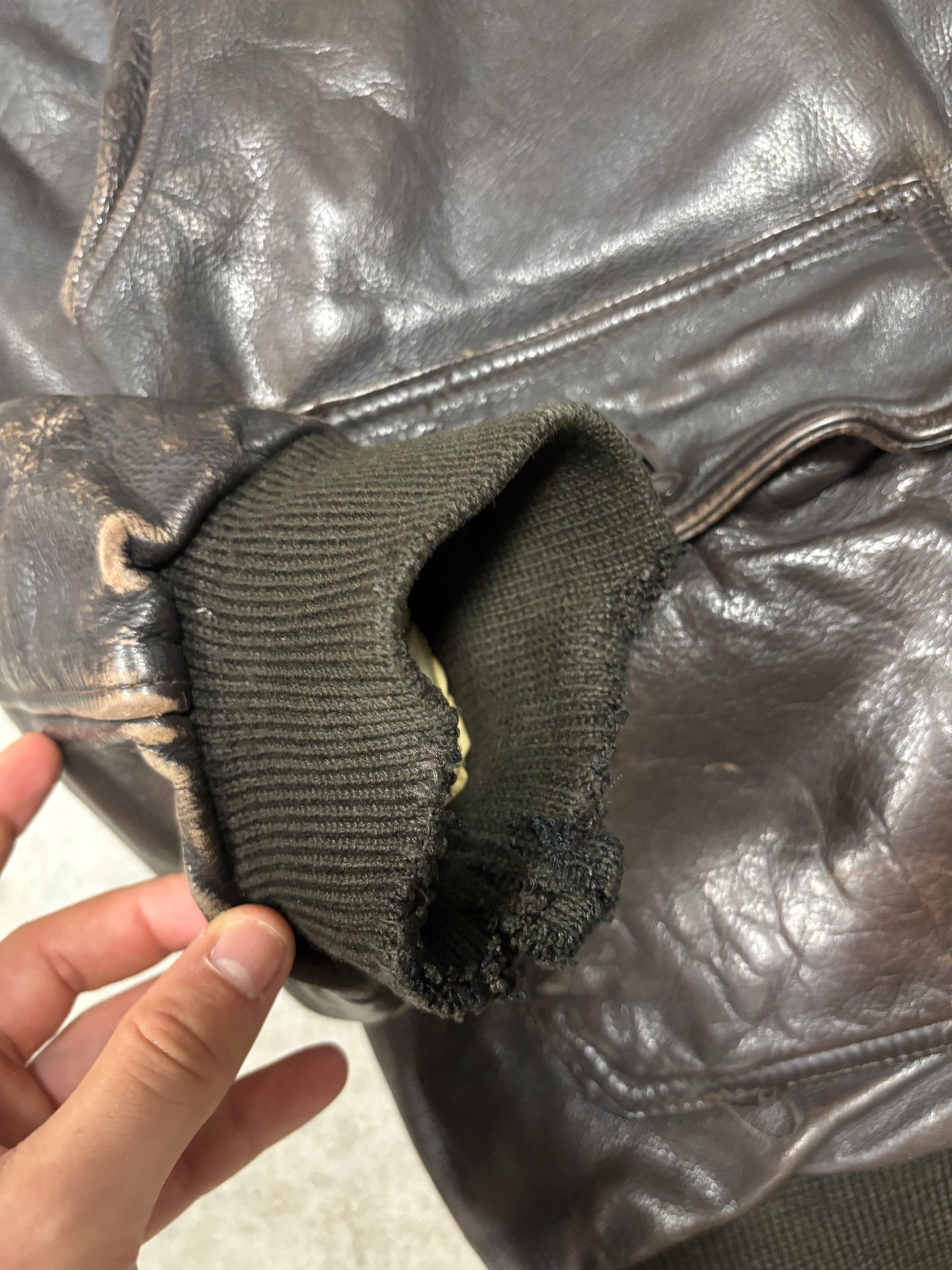 Chaqueta Cuero G-1 Avirex 1992 Vintage - L