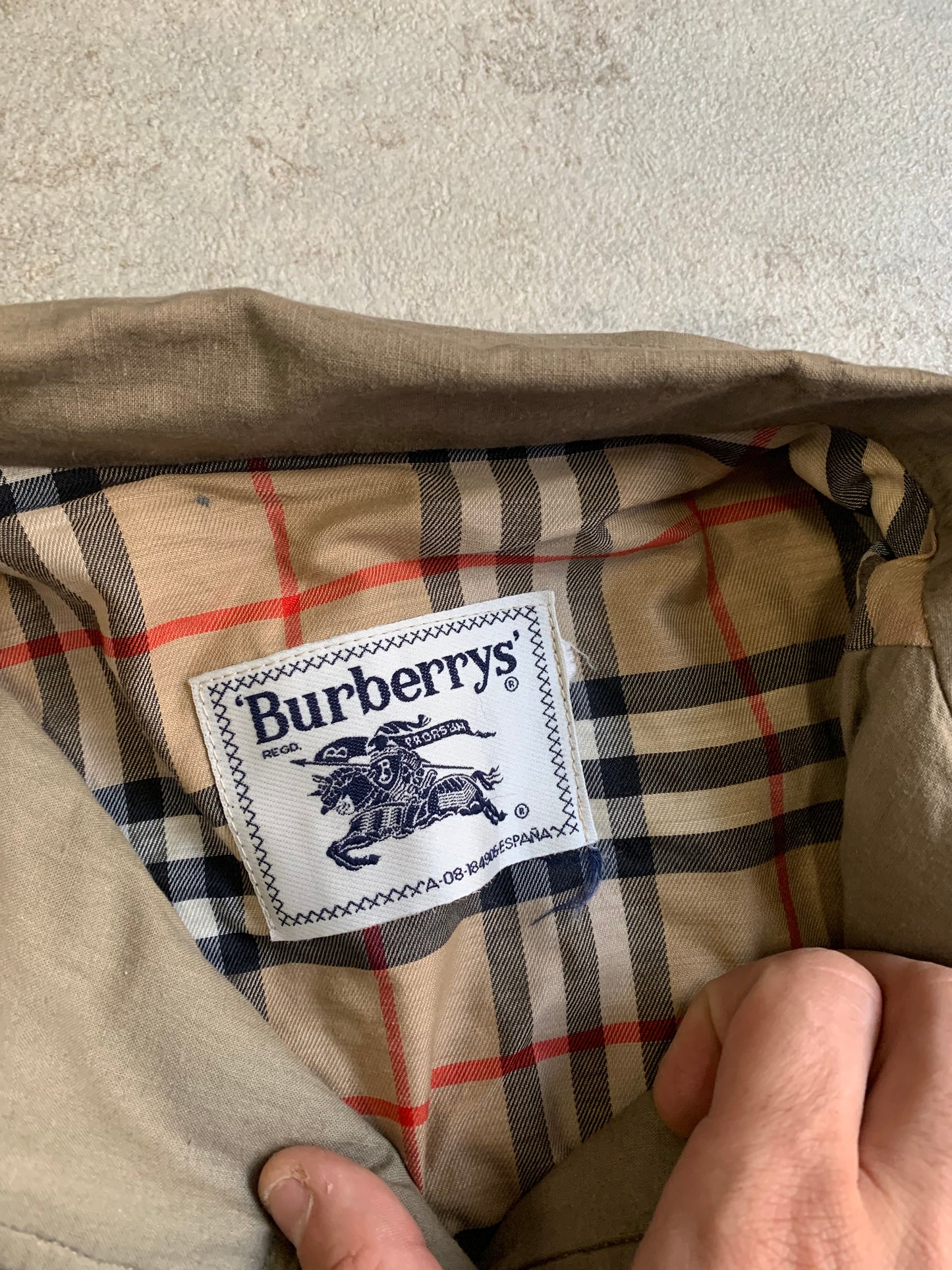 Gabardina Vintage Burberry Nova Check 80’s