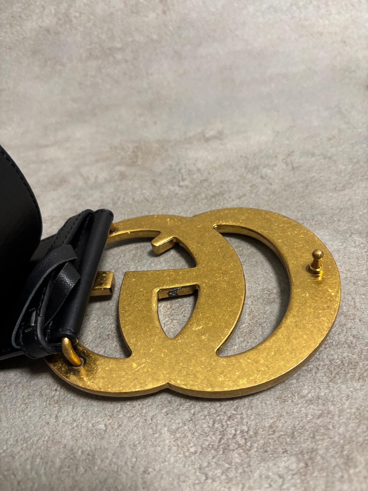 Cinturón Gucci Hebilla Oversize 00s Vintage