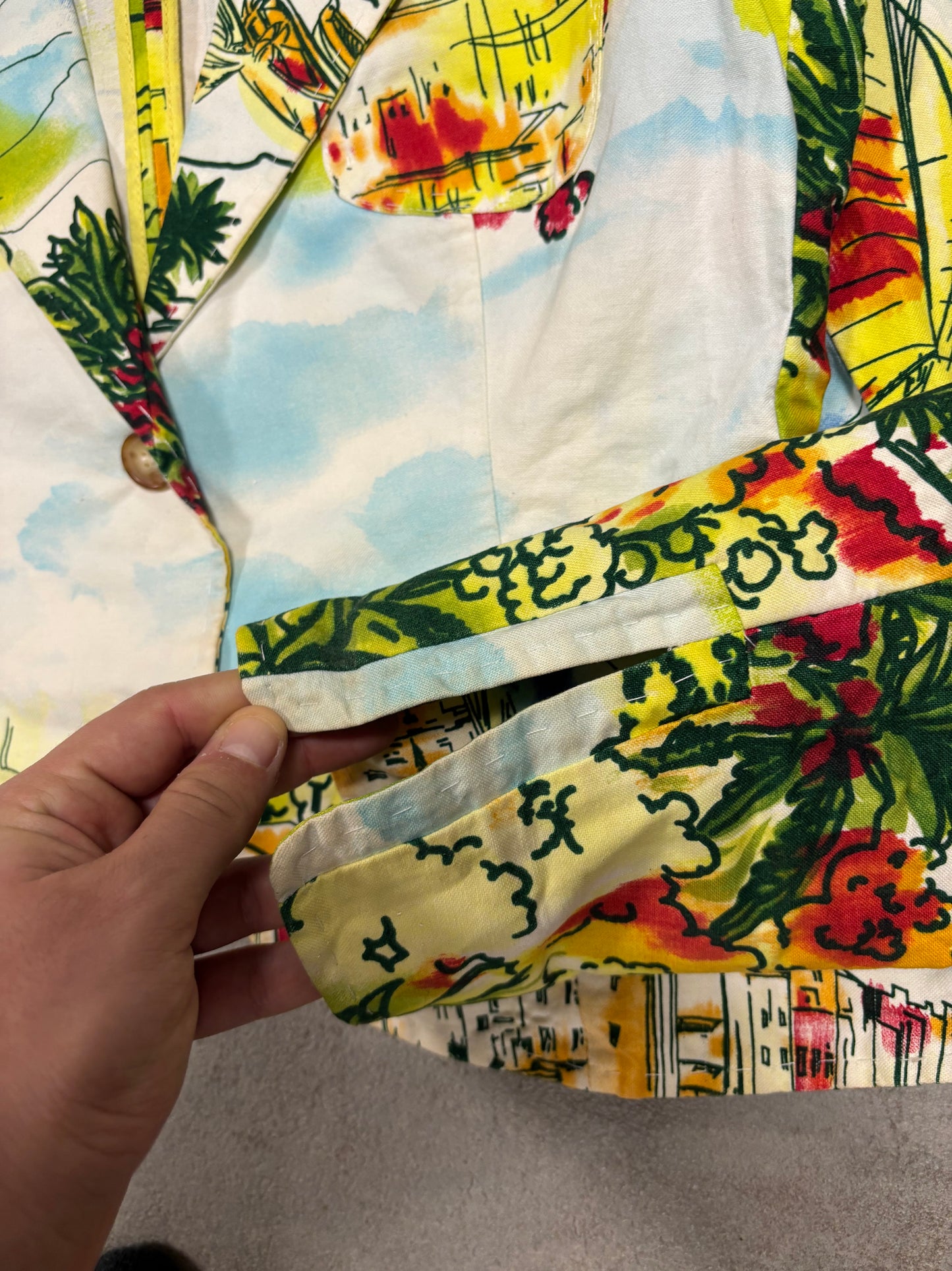 Chaqueta Blazer ‘Total Print’ Gianfranco Ferré 2005 Vintage - M