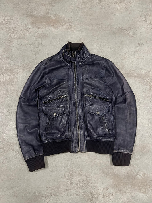 Chaqueta Cuero Ajustada Vintage Dolce & Gabbana 00’s - M