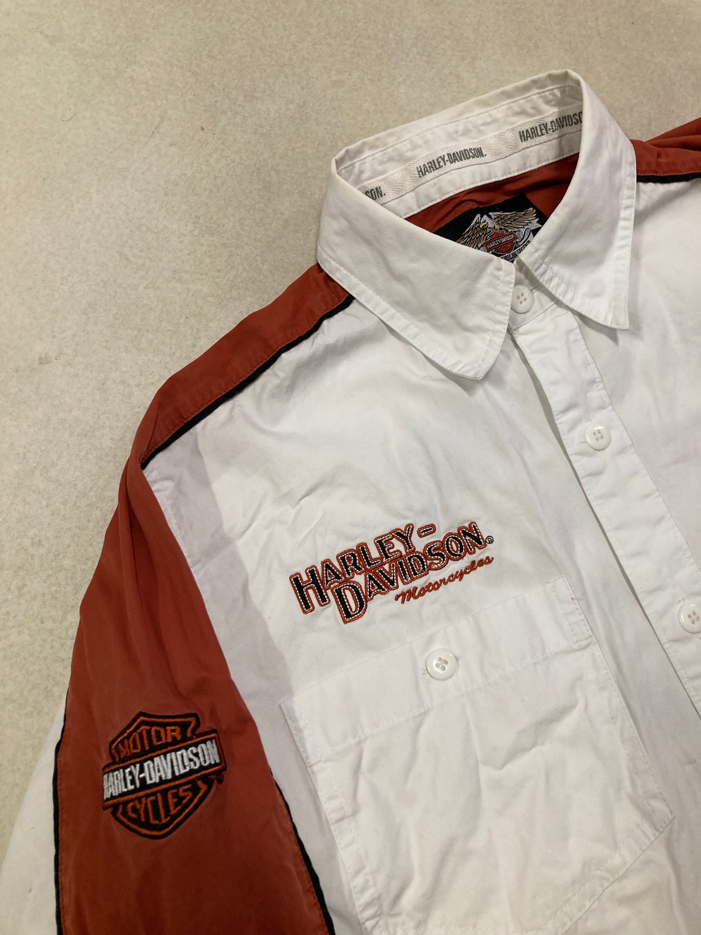 Camisa ‘All Embroidered’ Harley Davidson 00s Vintage - M