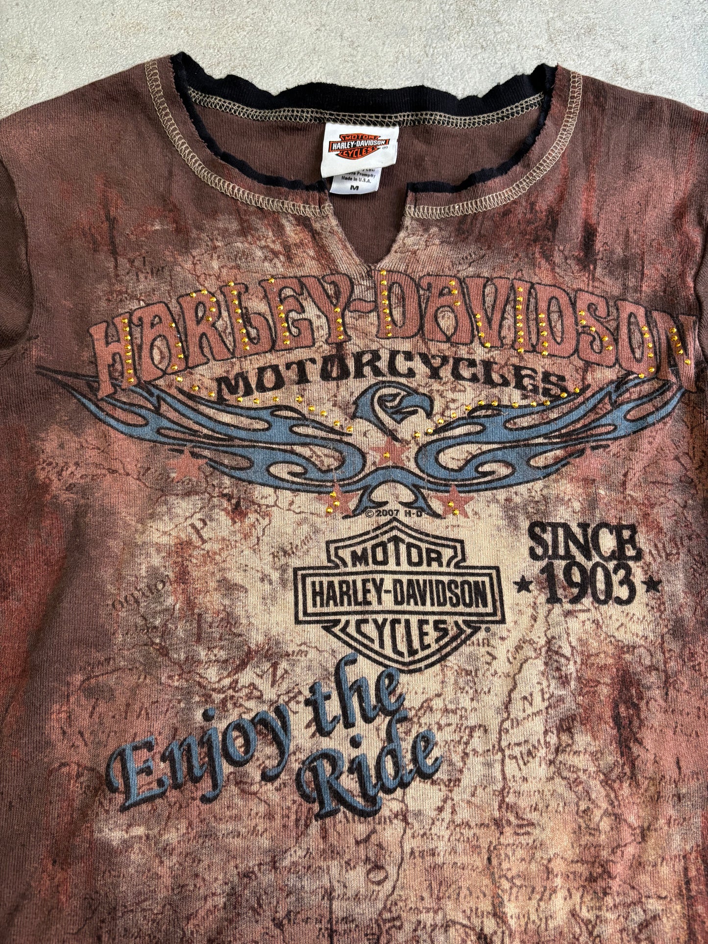 Camiseta Manga Larga Harley Davidson ‘El Paso’ 2007 Vintage - M