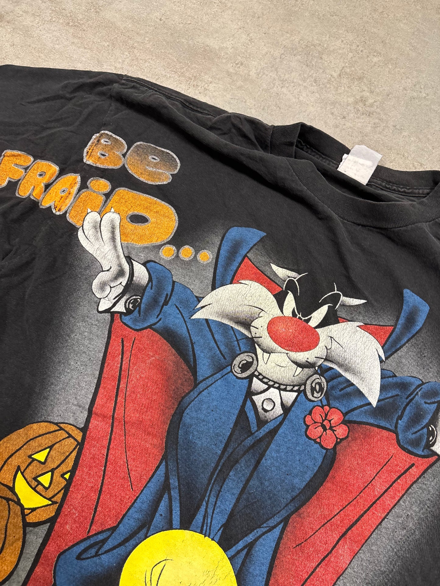 Camiseta Estampada Looney Tunes Halloween 1998 Vintage - XL