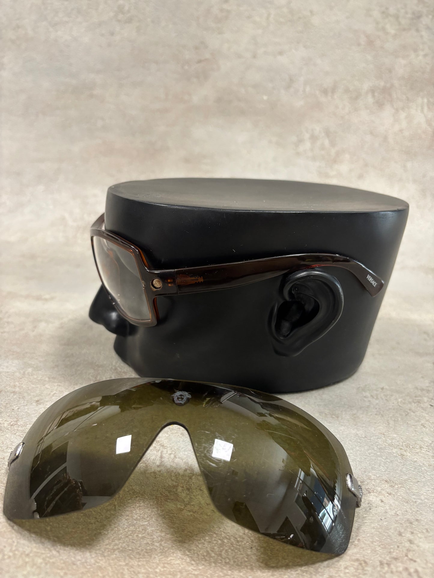 Gafas ‘Máscara Medusa’ Cristal Intercambiable Versace 00s Vintage