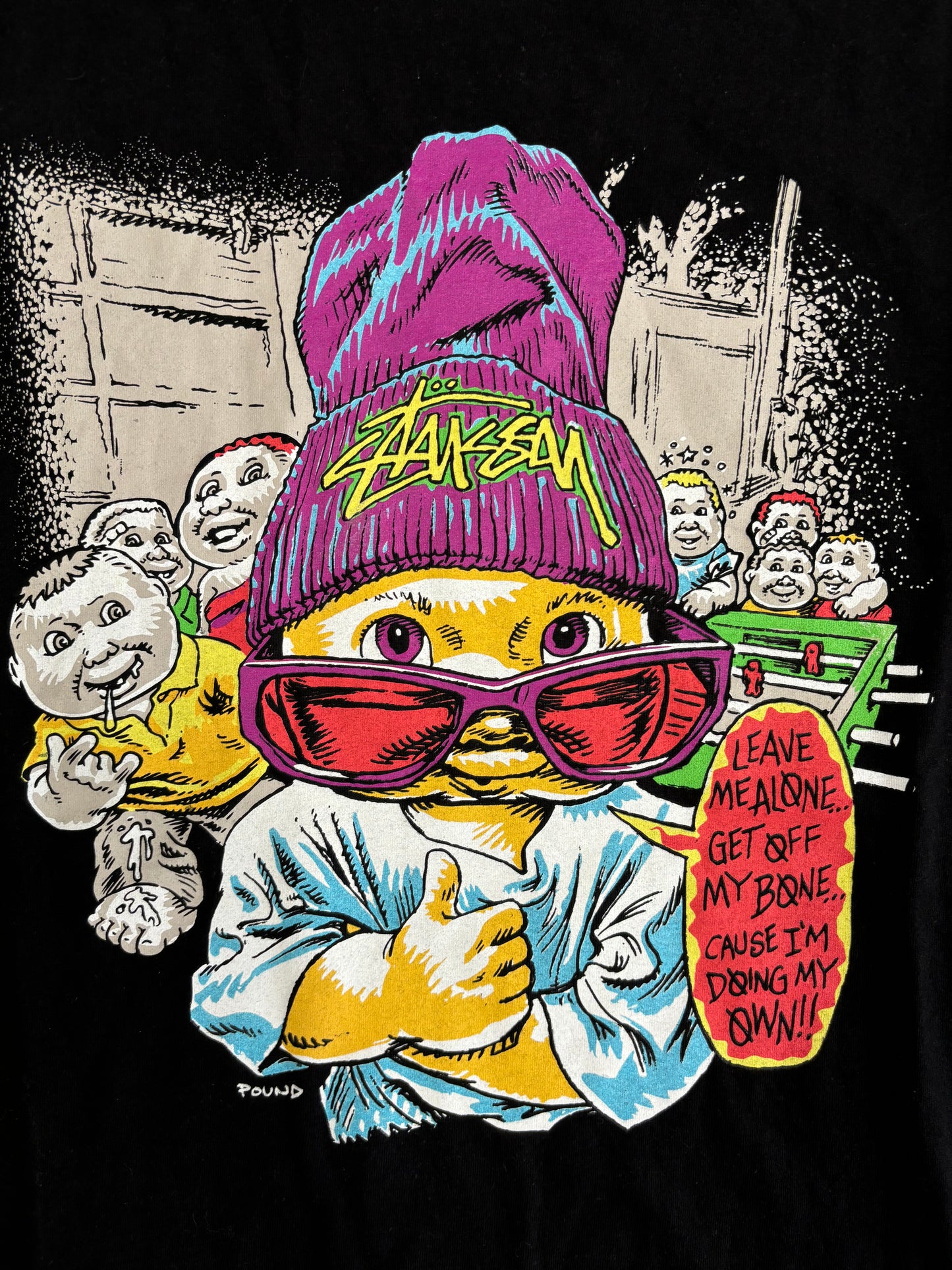 Camiseta Gráfica Stussy x Pound 00s Vintage - M