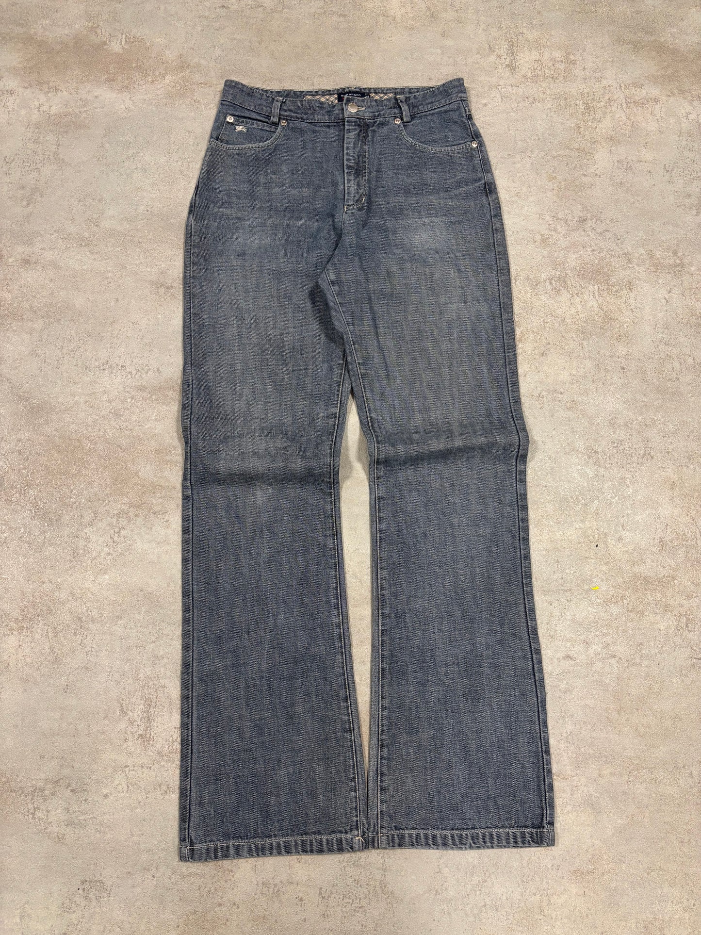 Pantalones Vaqueros Flared Burberry Sport 00s Vintage - M