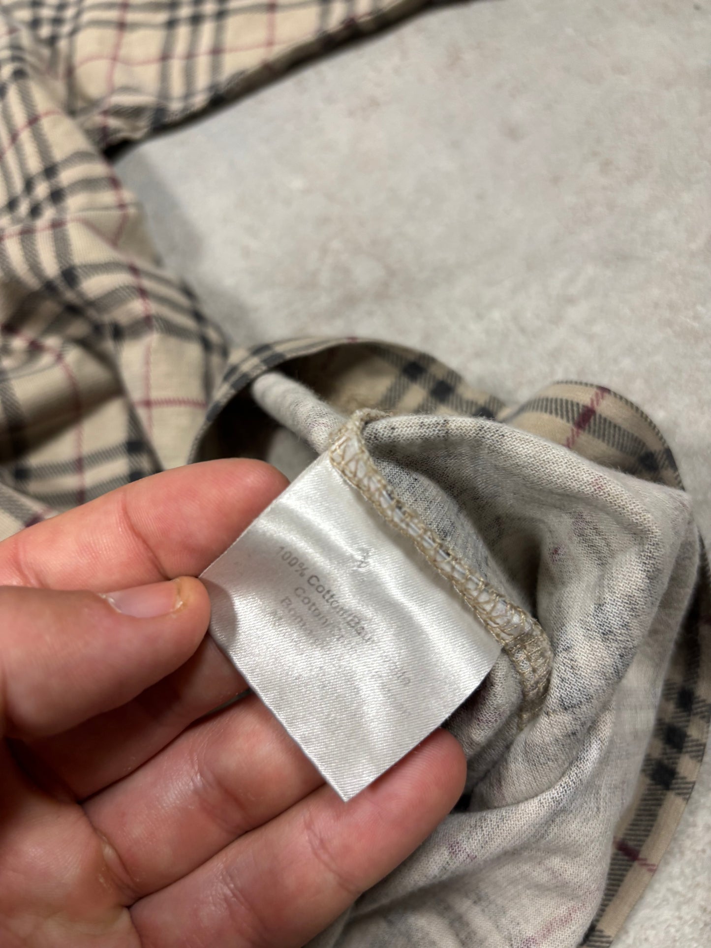 Polo ‘Novacheck’ Burberry 00s Vintage - L