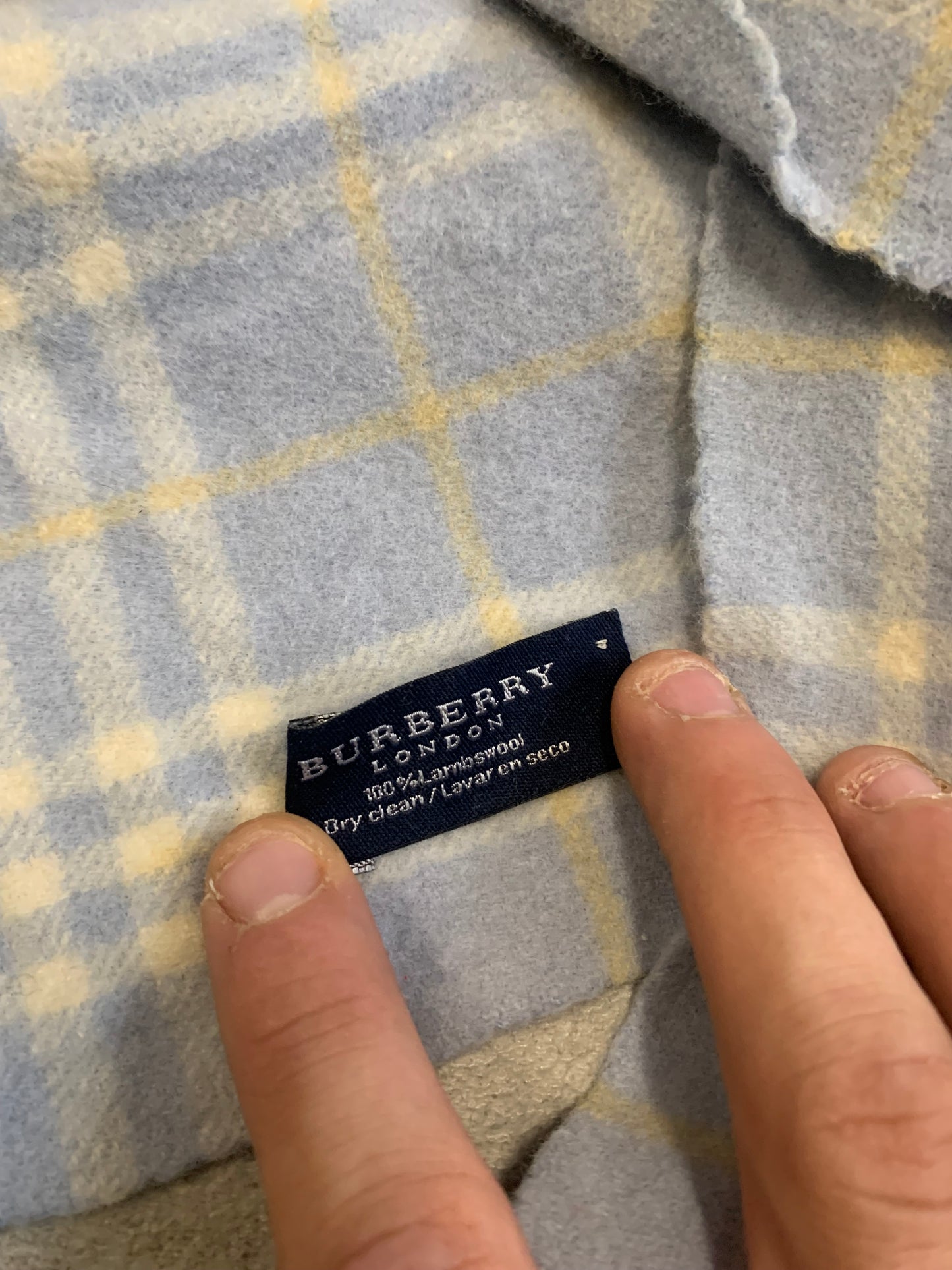 Bufanda Vintage Burberry Light Blue Nova Check 90’s