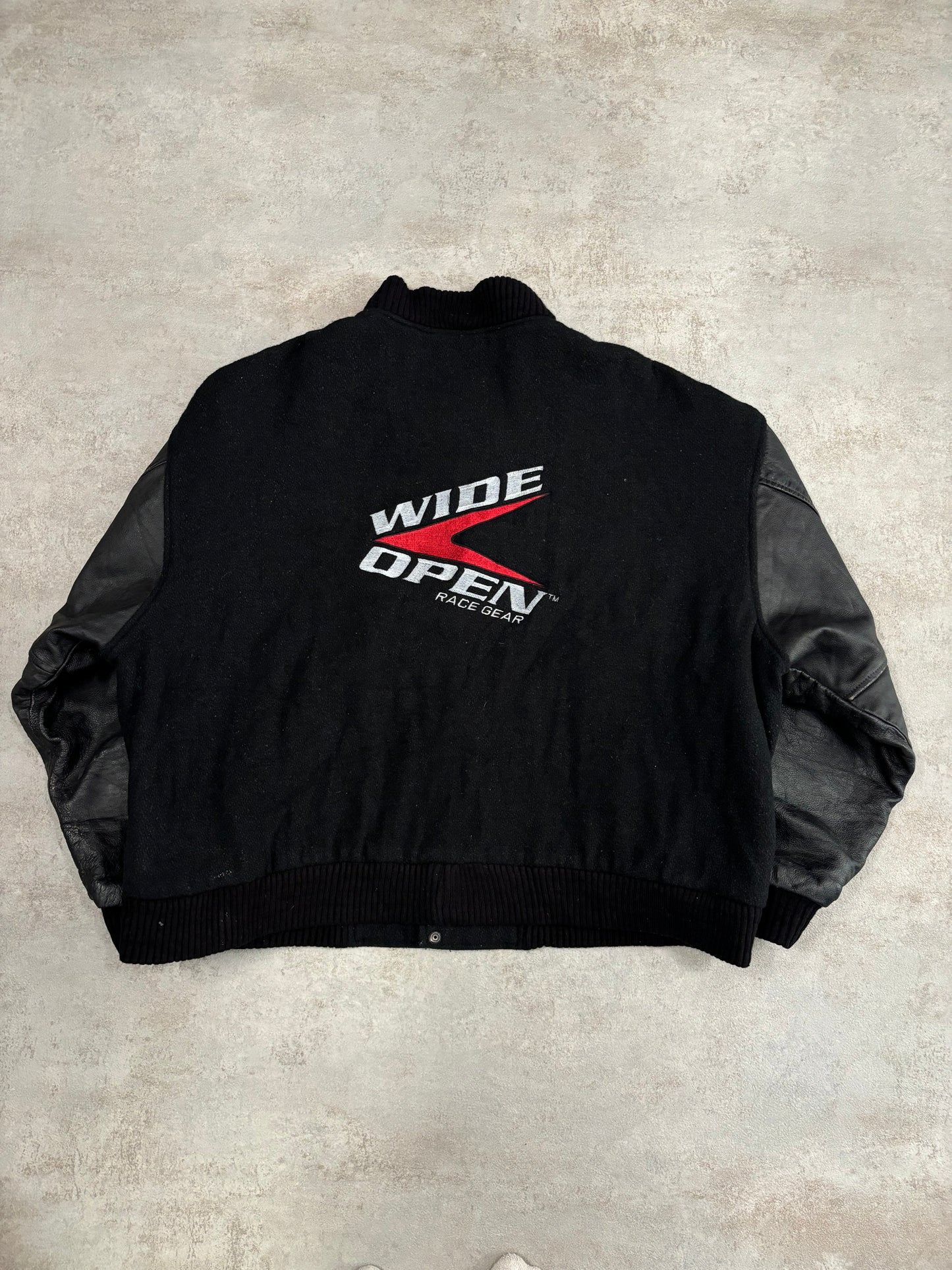 Chaqueta Leather Varsity Zippo Motorsports 90s Vintage - XL