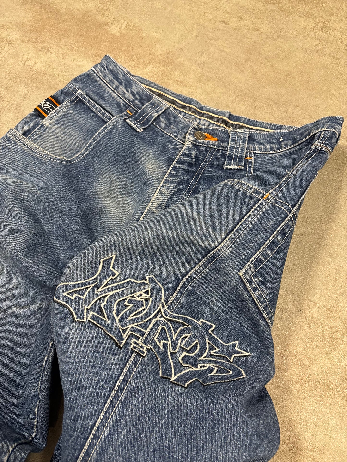 Pantalones Baggy ‘Logo Embroidered’ Sir Benni Miles 00s Vintage - M