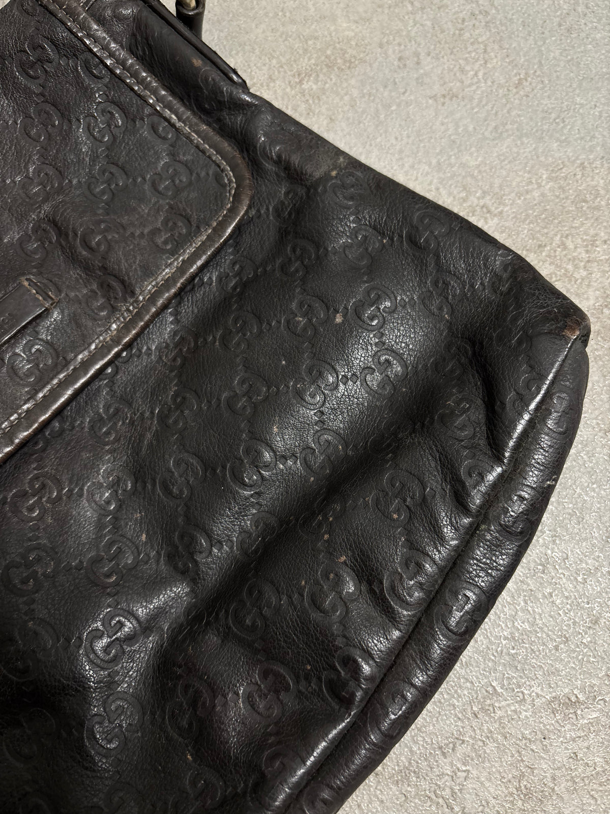 Bandolera ‘Guccissima’ Cuero Gucci 00s Vintage