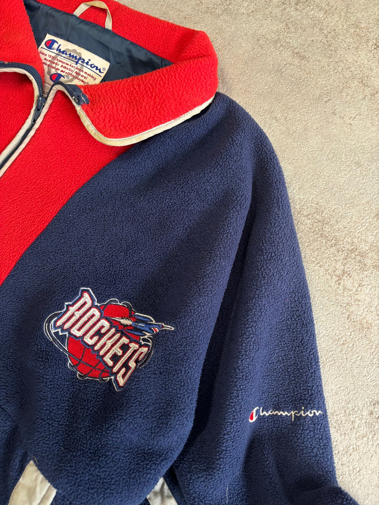 Champion 'Houston Rockets' 90s Vintage Fleece Jacket - L