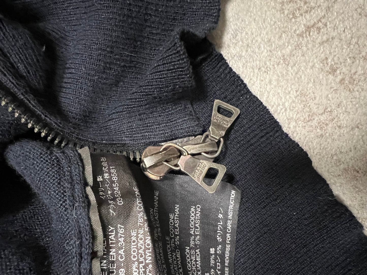 Jersey Lana Vintage Prada ‘Nylon Pokets ‘ 90’s - M