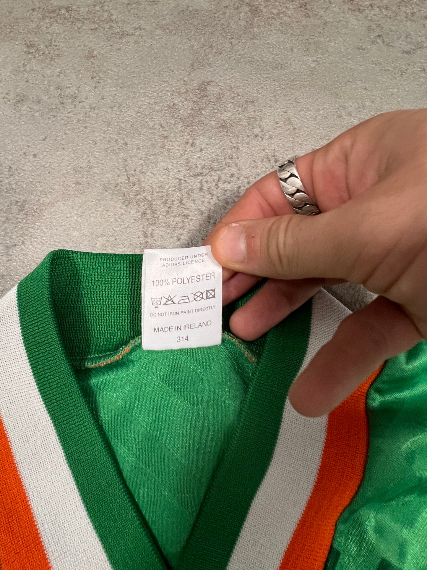 Camiseta Fútbol Vintage Adidas Irlanda 1994 Kit - L