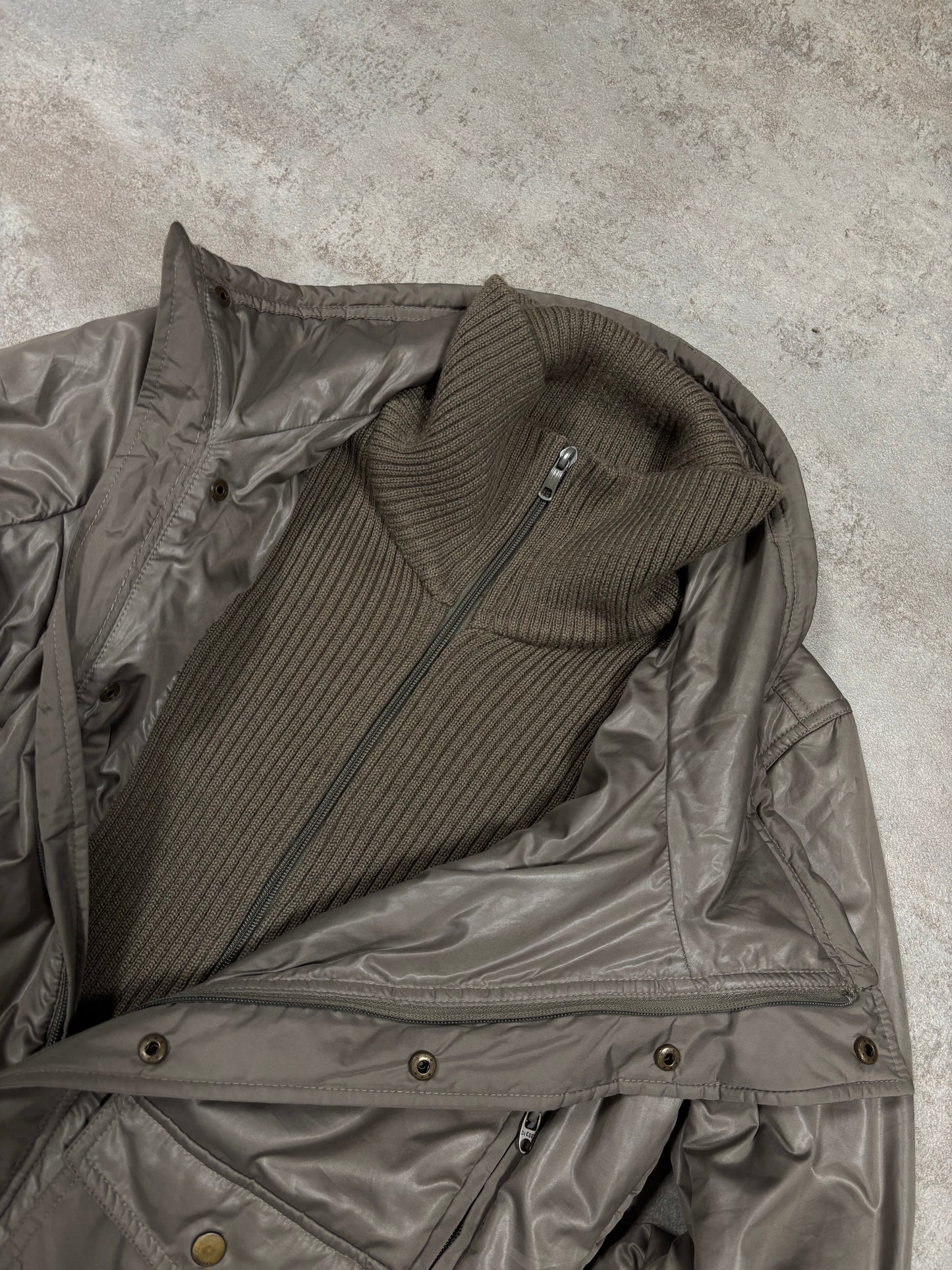 Chaqueta Acolchada Asimétrica Diesel 00s Vintage - M Woman