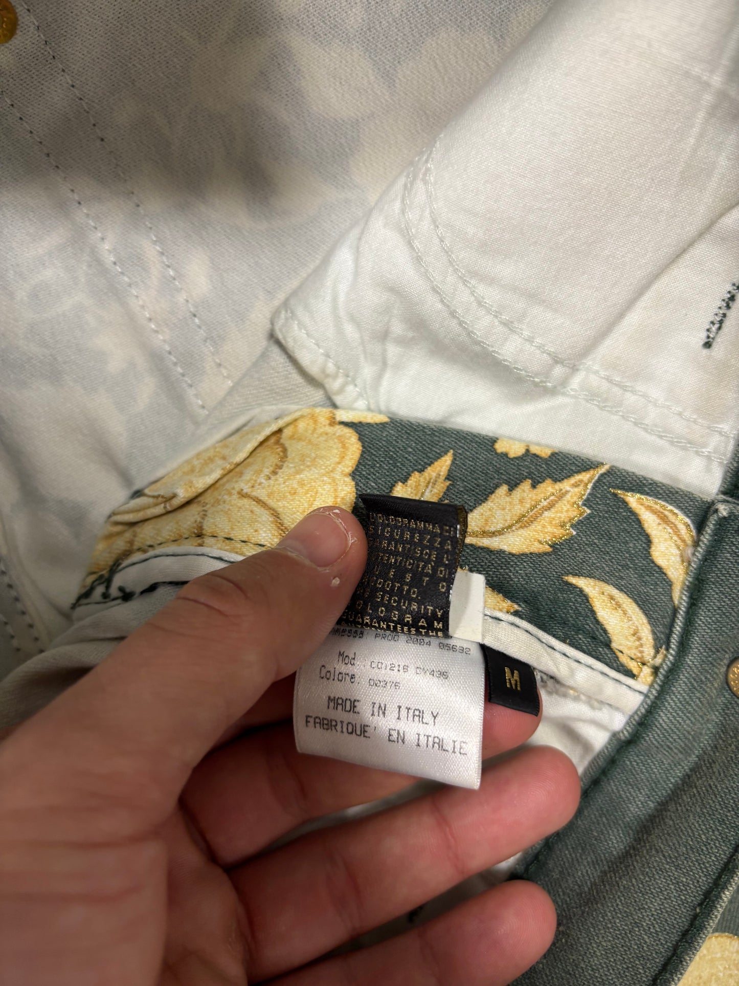 Pantalones Flower Print Roberto Cavalli 00s Vintage - M