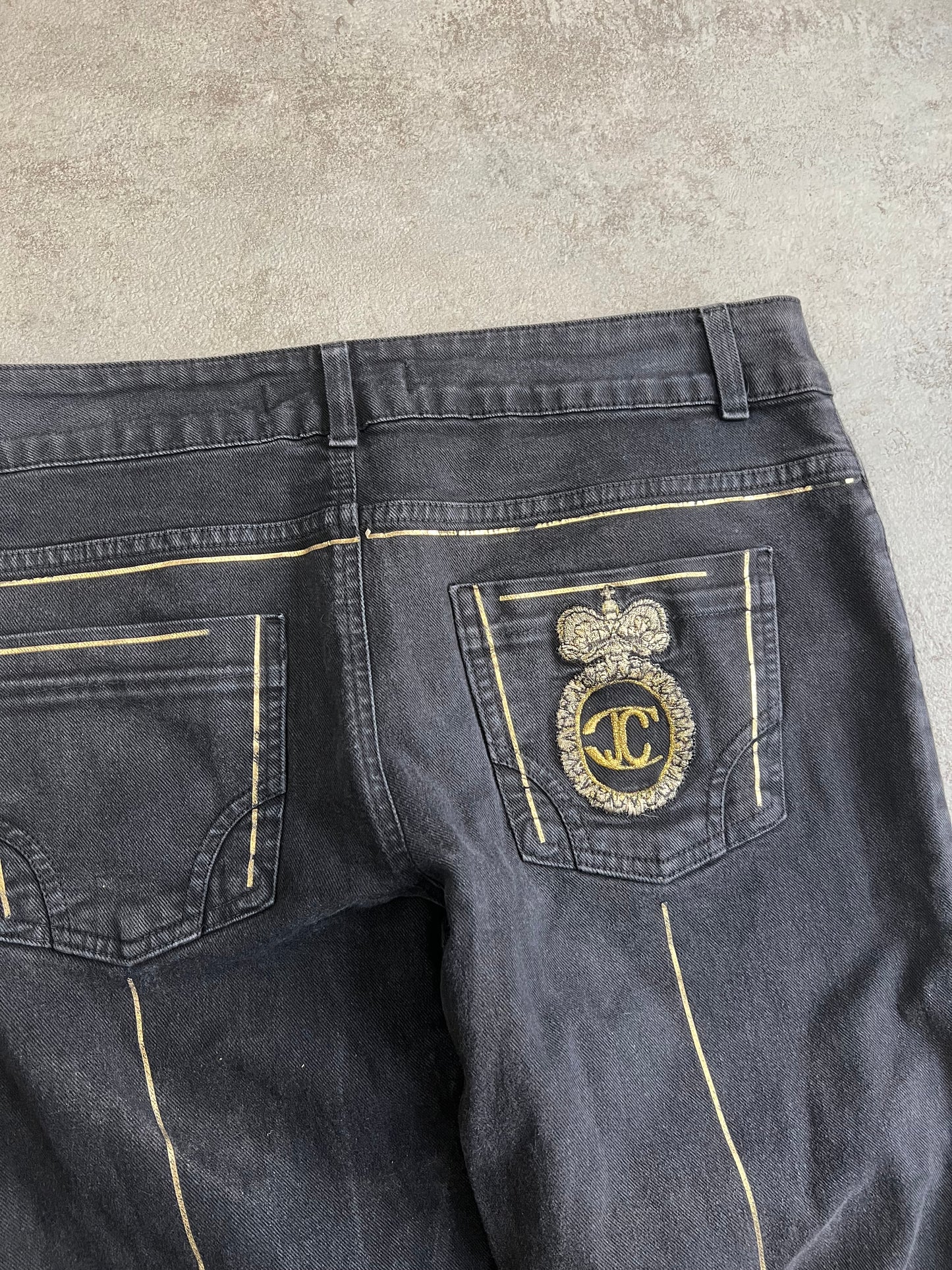 Pantalones Rectos Tiro Bajo Vintage Just Cavalli 00’s - M