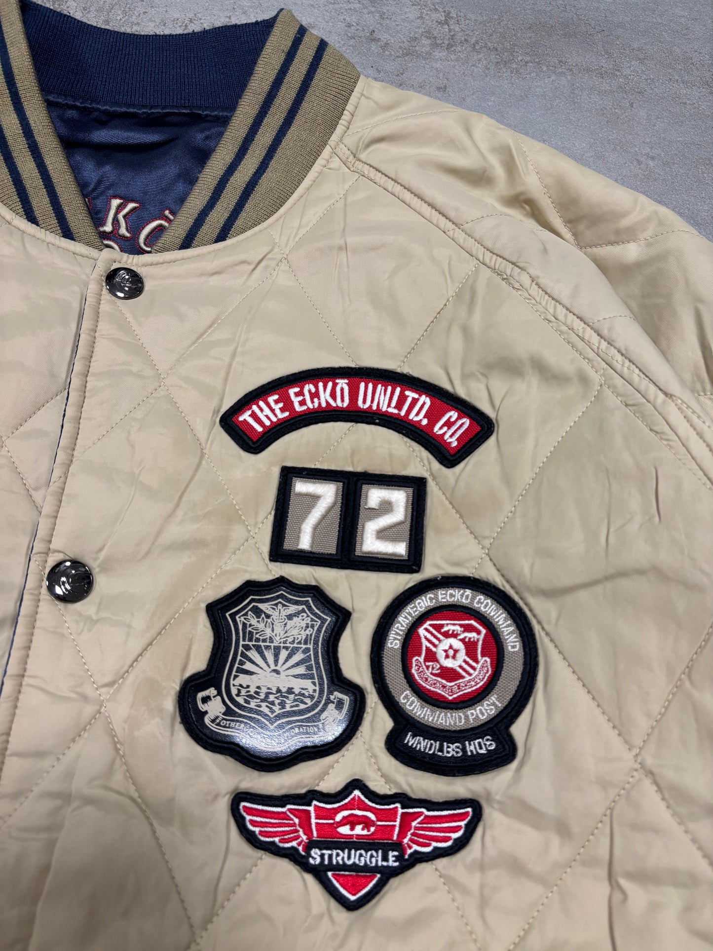 Chaqueta Hip Hop Sample Reversible Bomber Ecko Unltd 90s Vintage - L