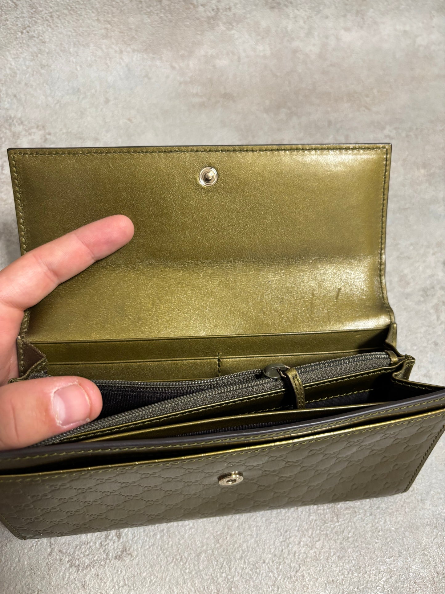 Cartera Charol Gucci ‘Guccissima’ Long Wallet 00s Vintage