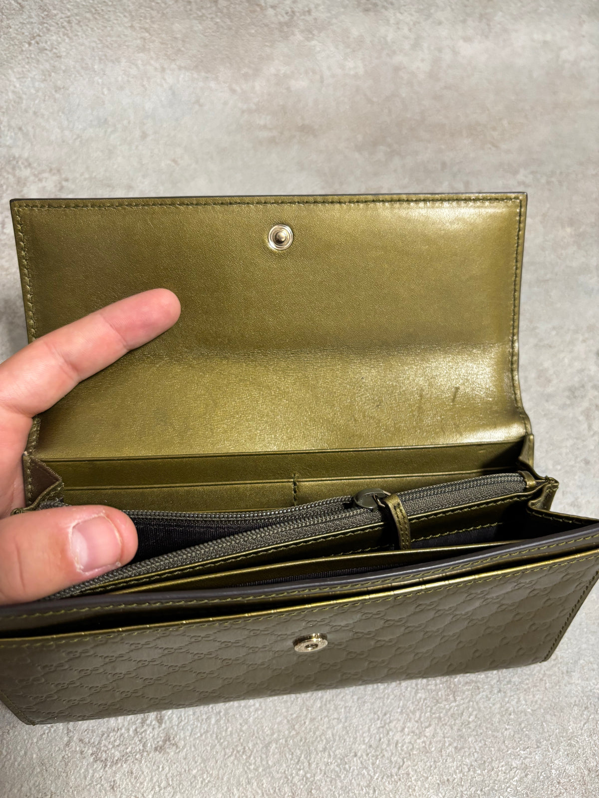 Cartera Charol Gucci ‘Guccissima’ Long Wallet 00s Vintage