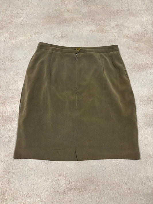 Falda Corta Satinada Burberry 90s Vintage - M