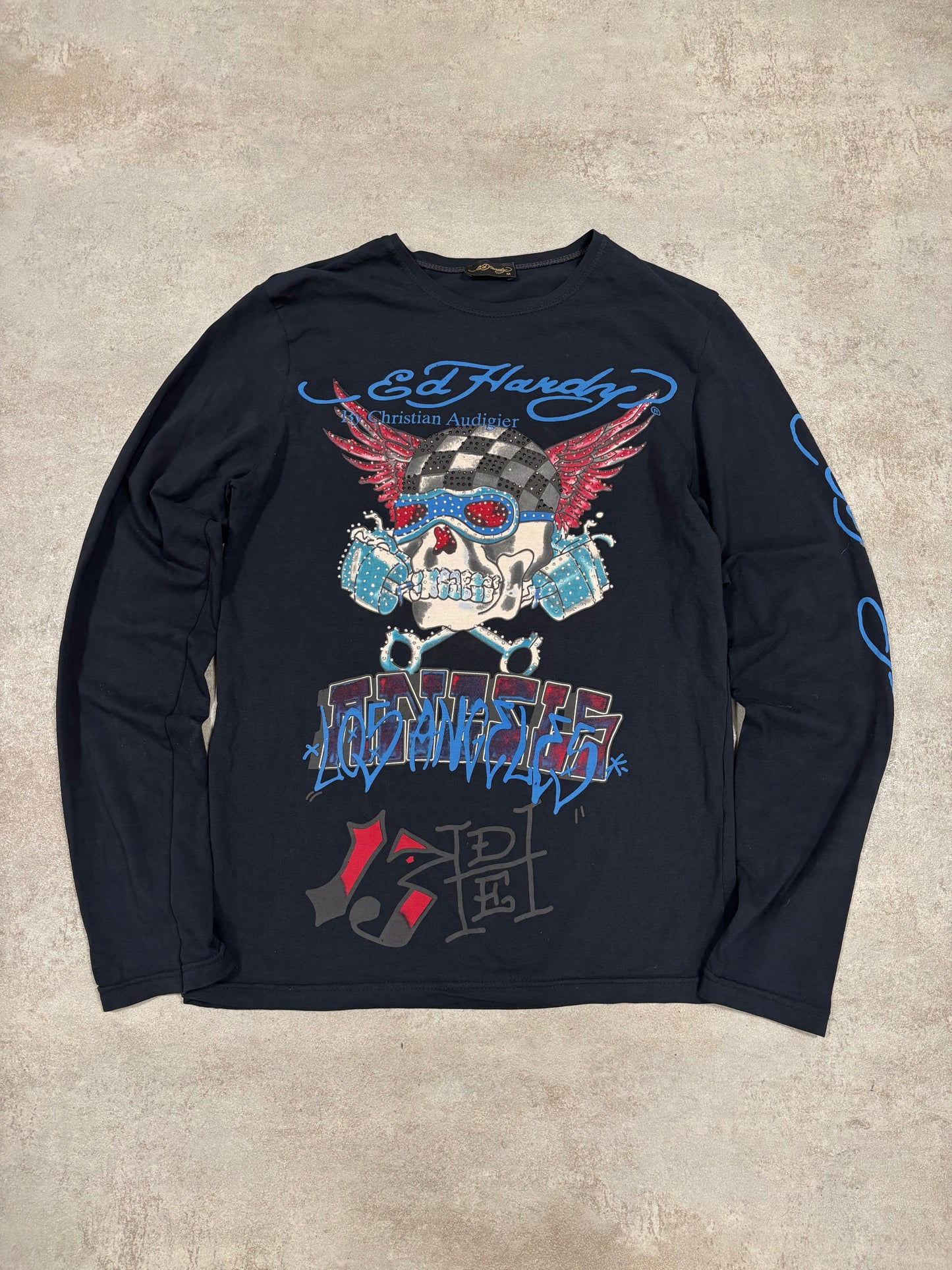 Camiseta Estampada Manga Larga Ed Hardy 00s Vintage - S