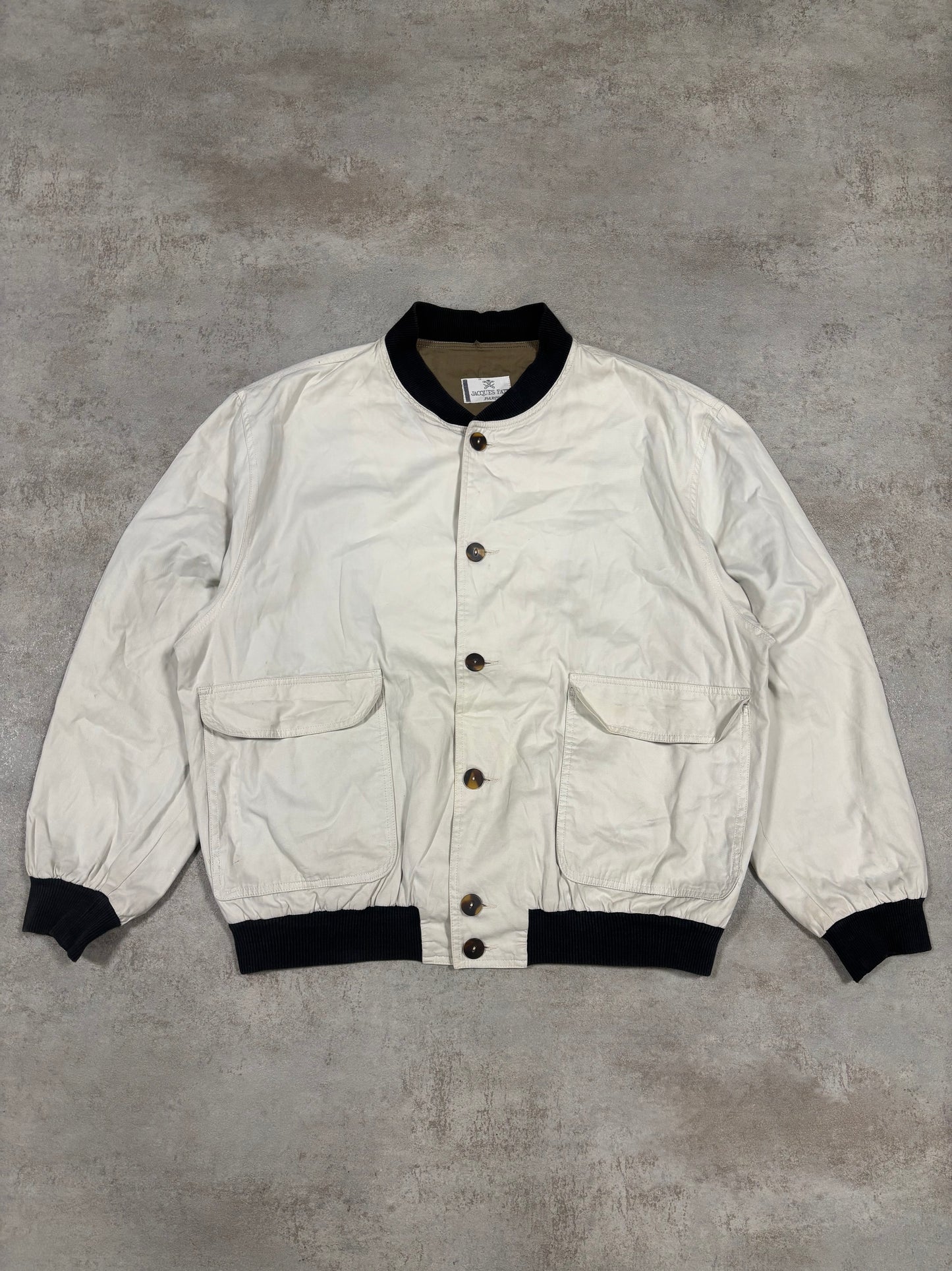 Chaqueta Bomber Jacques Fath 90s Vintage - L