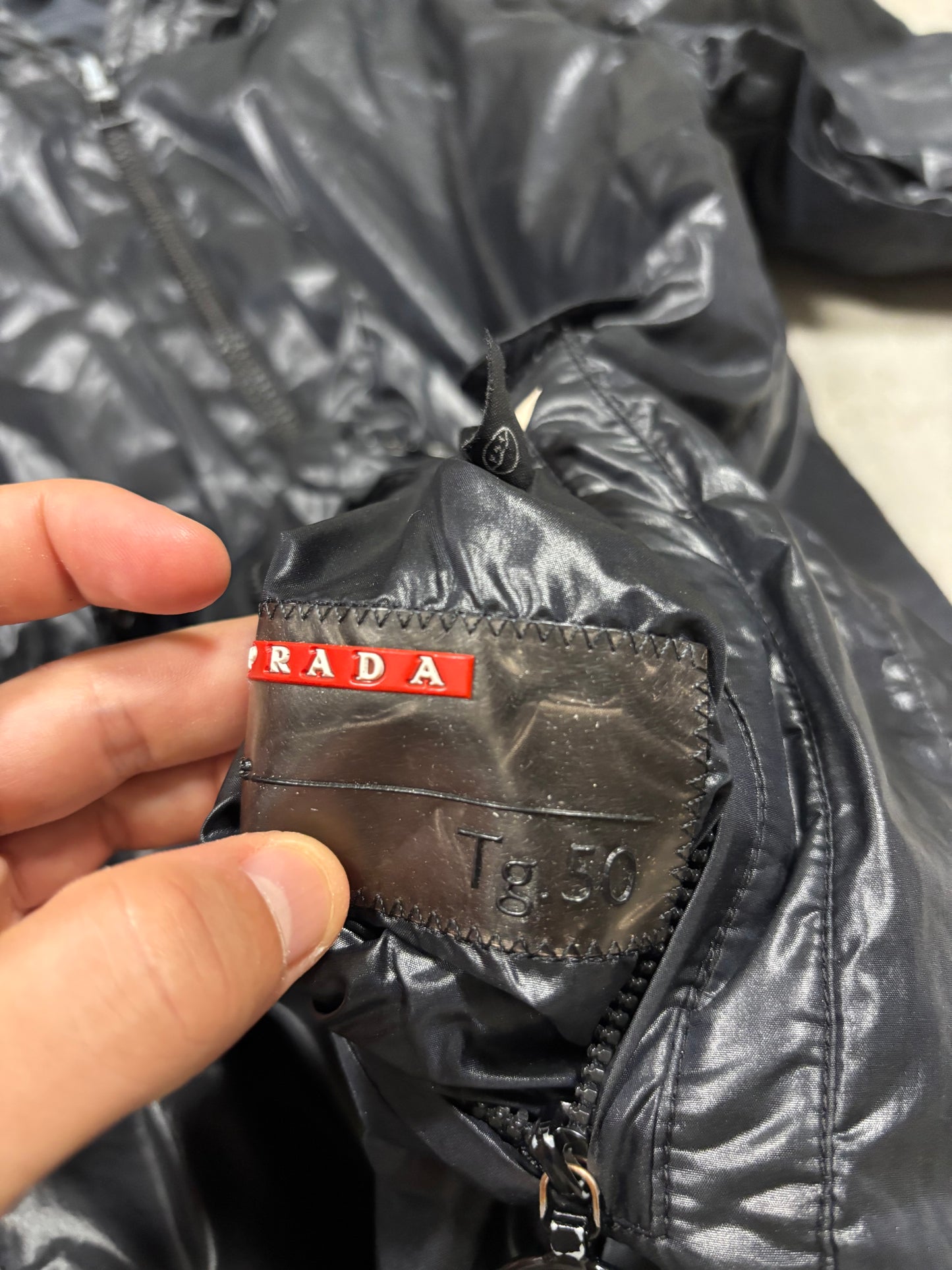 Chaqueta Reversible Hooded Cargo Multi Zip Prada 00s Vintage - M
