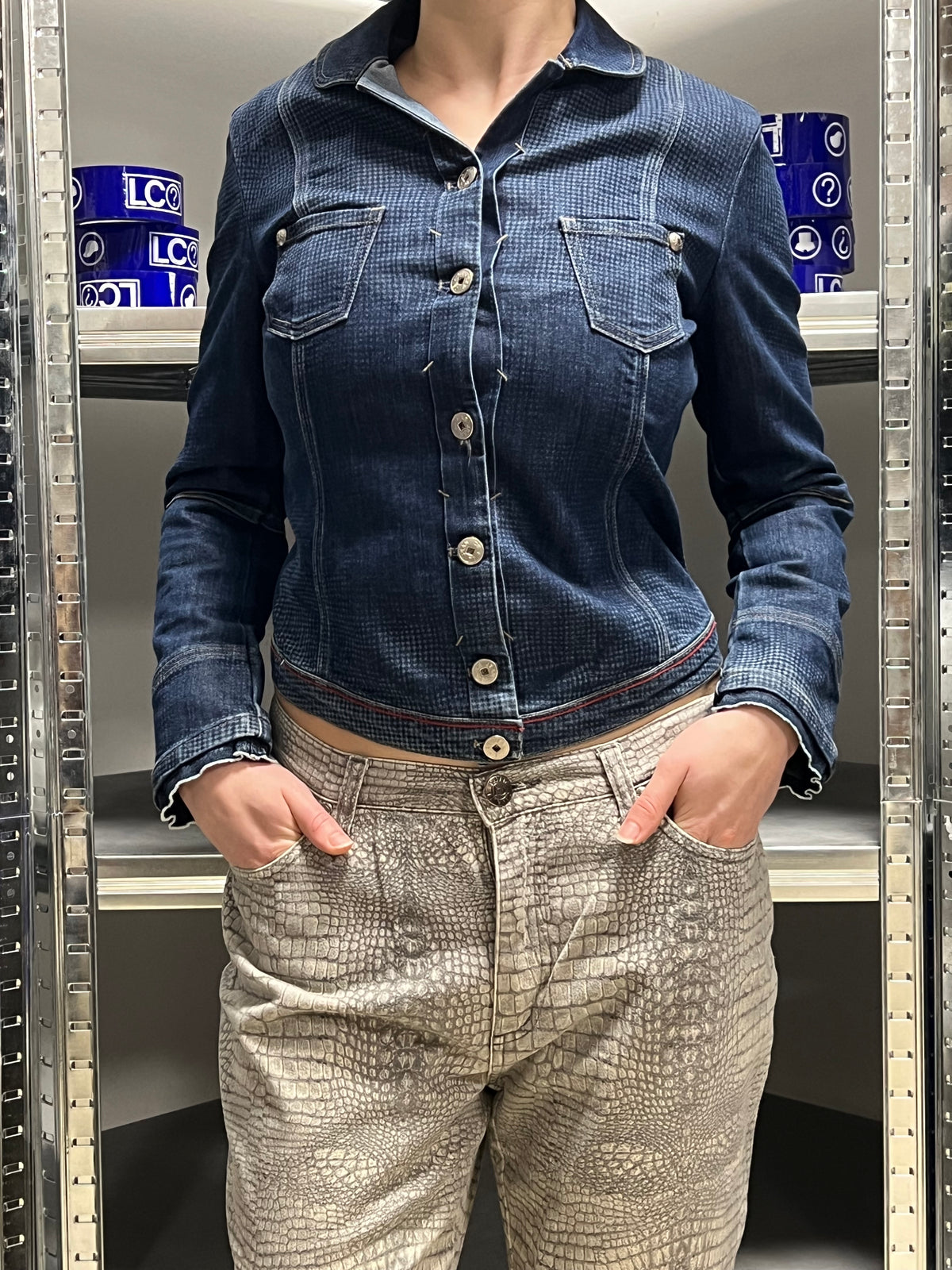 Chaqueta Entallada Vaquera Marithé + François Girbaud 00s Vintage - S Woman