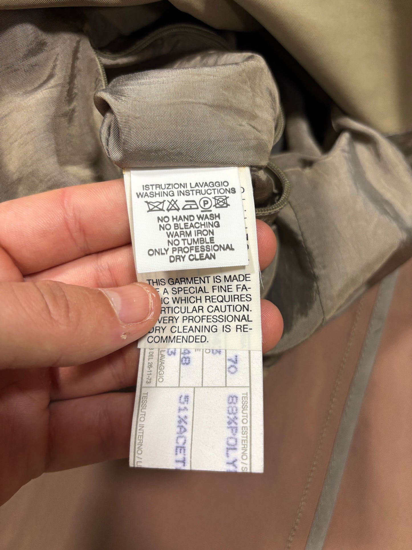 Gabardina Shiny Armani Collezioni 90s Vintage - M