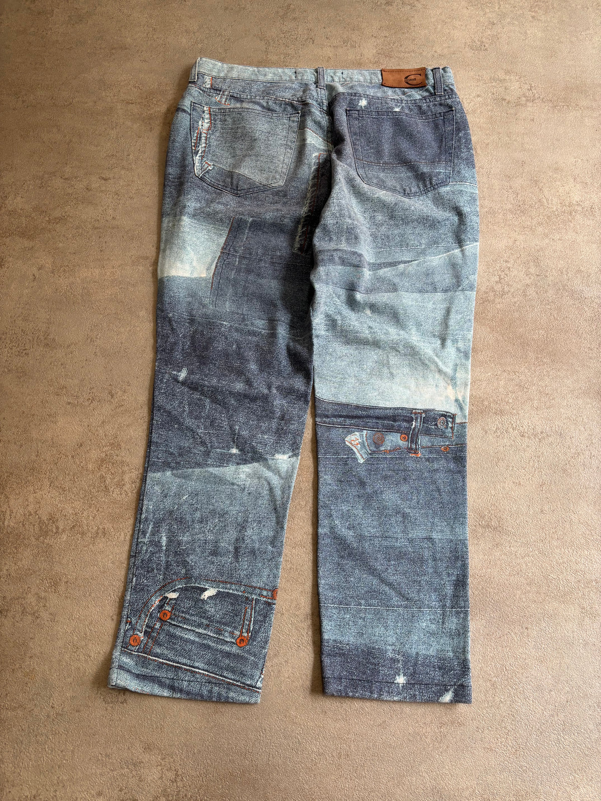 Pantalones Archive ‘Full Jeans Print’ Just Cavalli 00s Vintage - L Woman