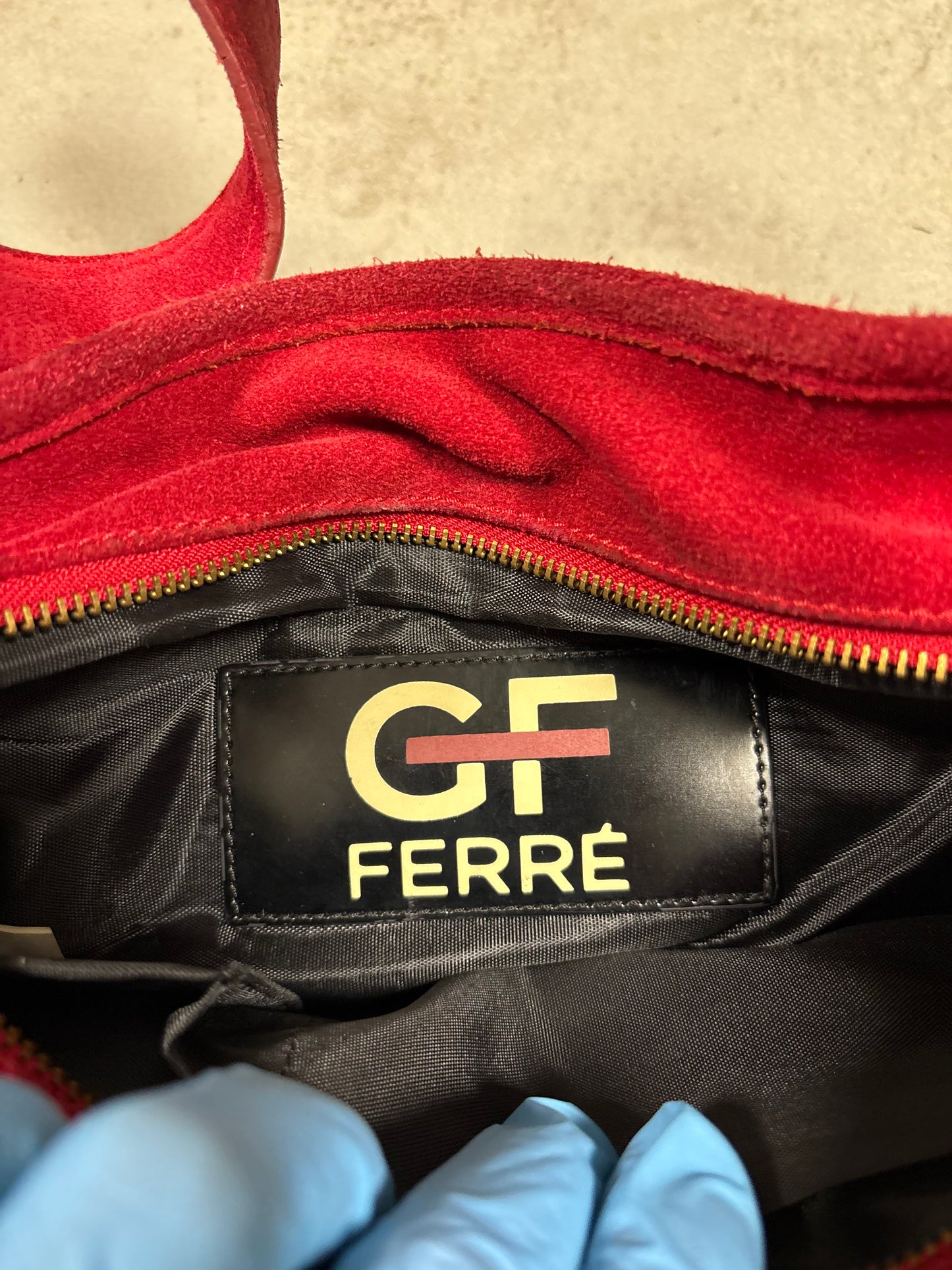 Bolso Hombro ‘Suede’ Gianfranco Ferré 00s Vintage