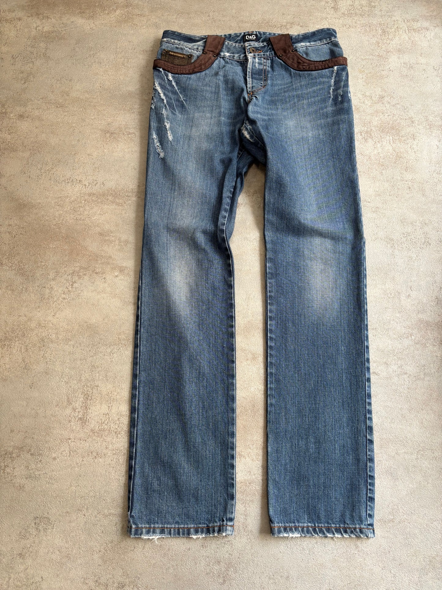 Vaqueros Cuero Dolce & Gabbana 2005 Vintage - S