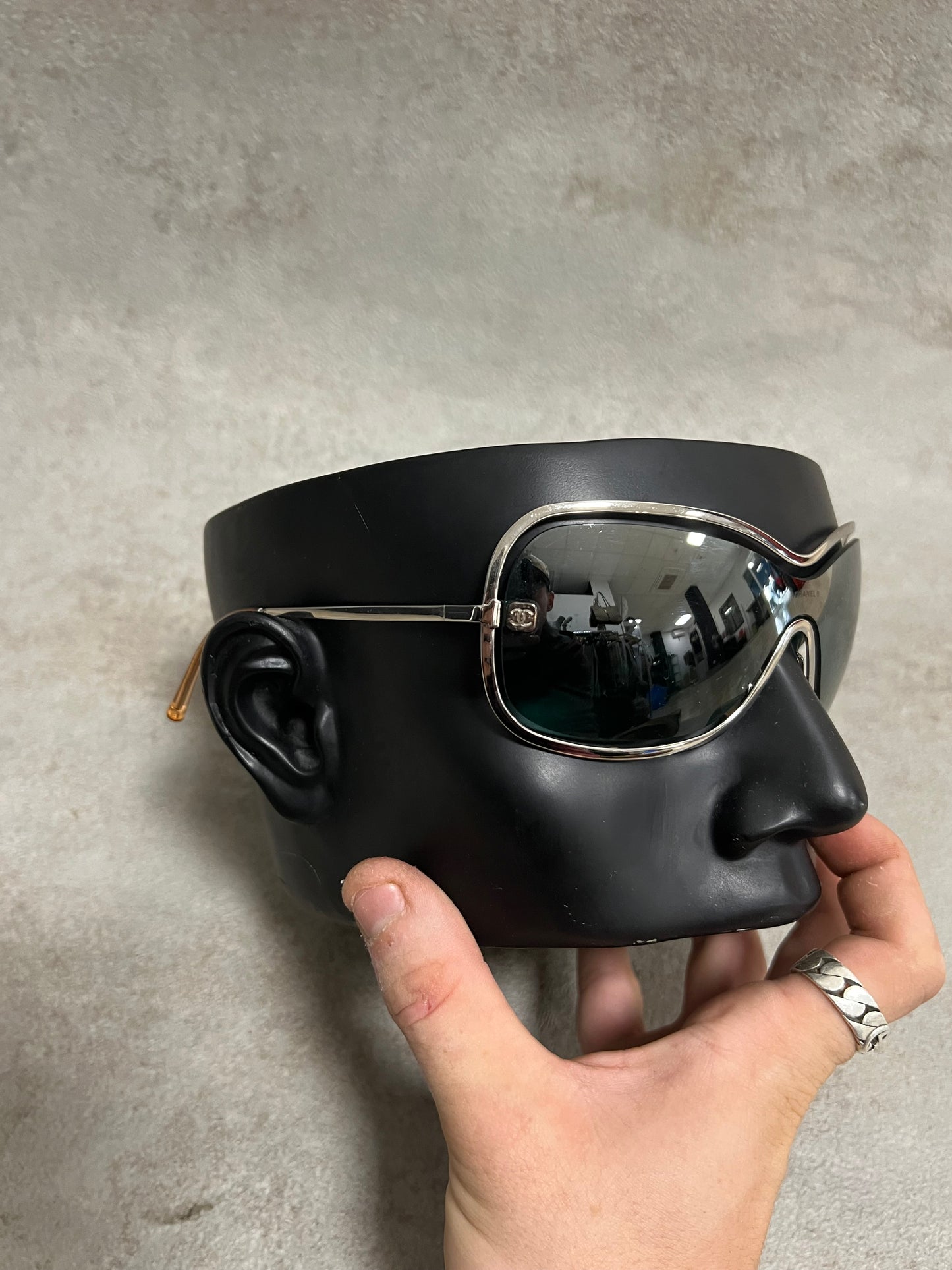 Gafas Sol Vintage Chanel Rhinestone Shield 00’s