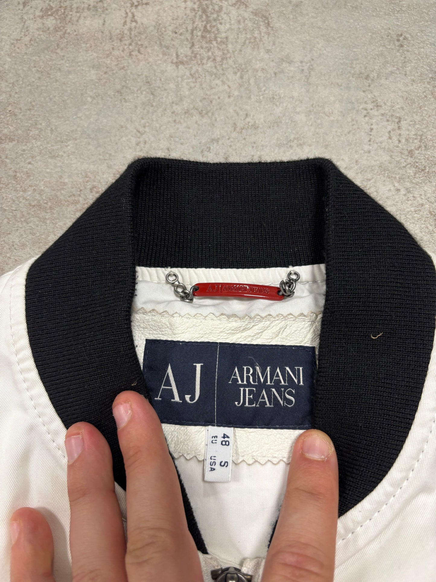 Chaqueta Cuero Armani Jeans 00s Vintage - S