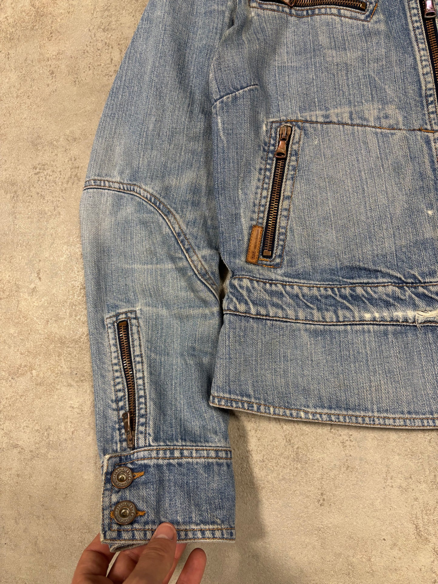 Chaqueta Modulable Vaquera Cargo Dolce & Gabbana 00s Vintage - S