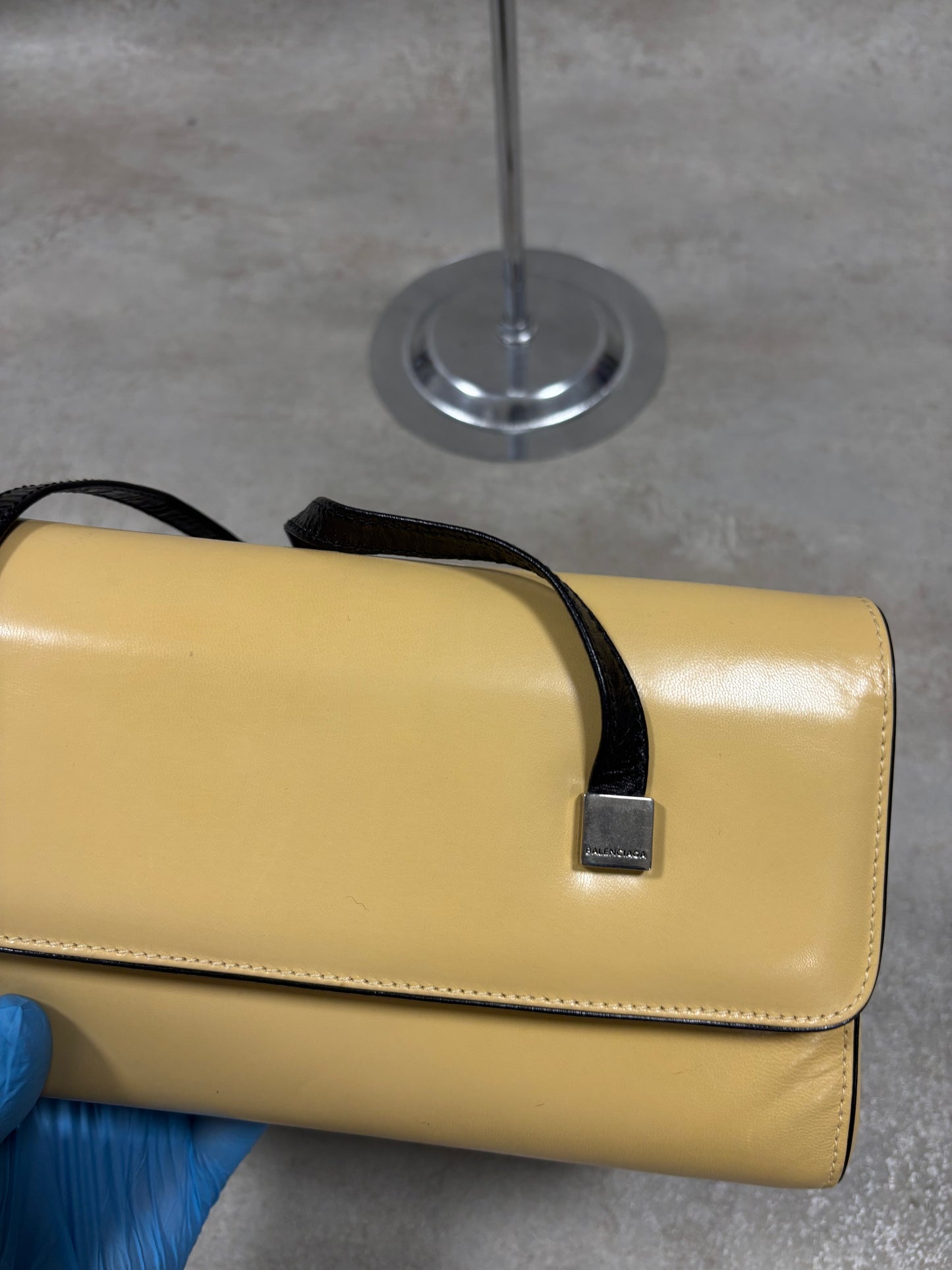 Bolso Cuero Hombro Estructura Balenciaga Paris 90s Vintage