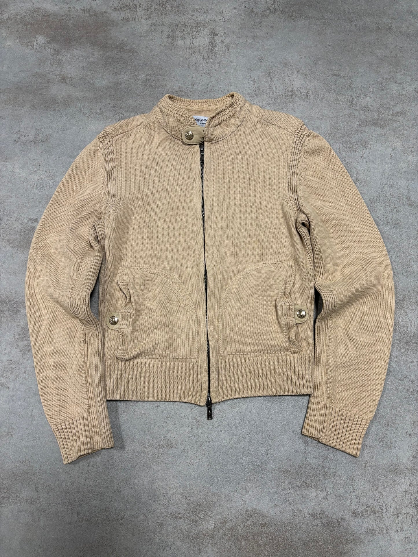 Jersey Zip Lana Yves Saint Laurent 00s Vintage - M