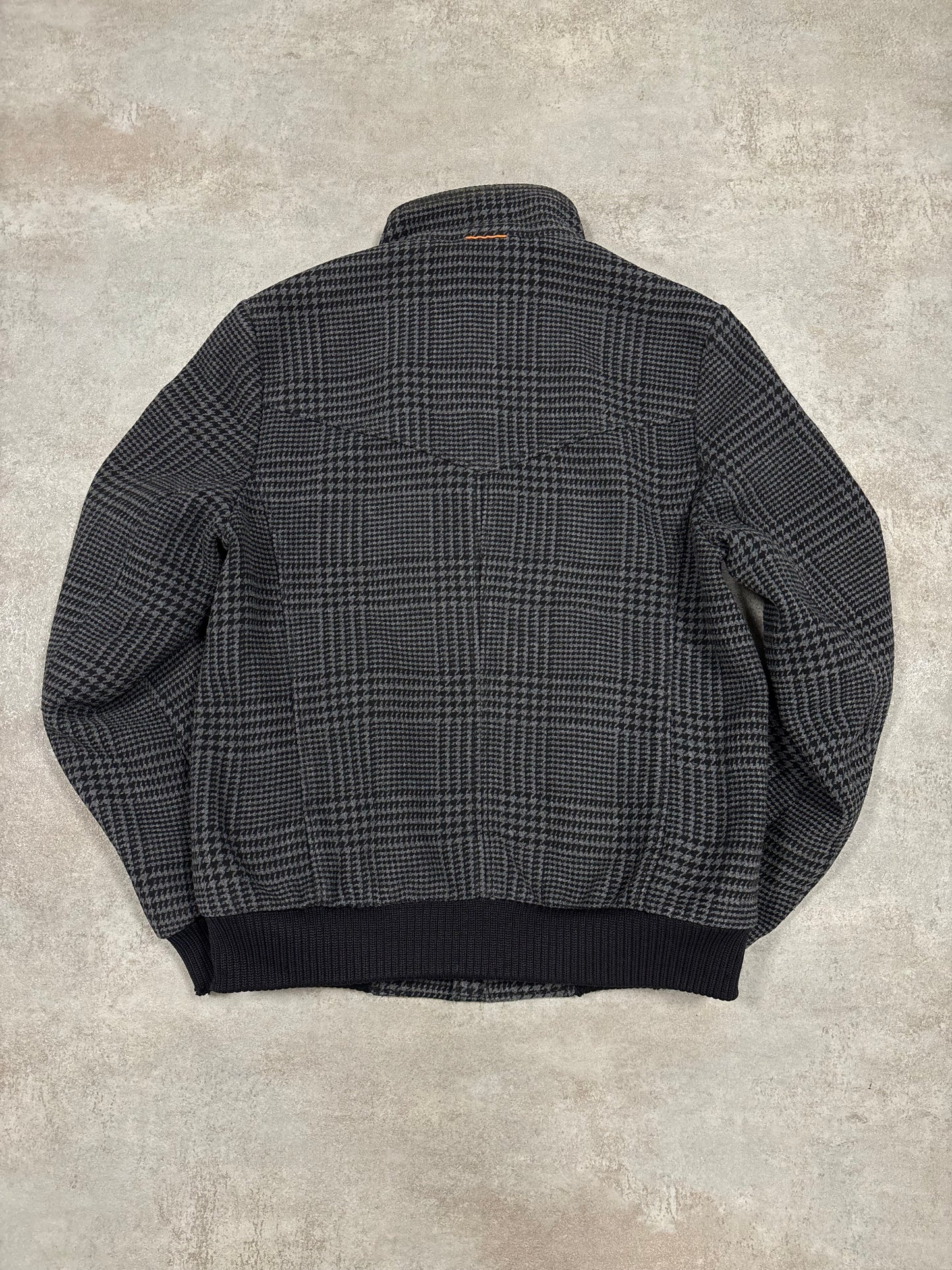 Chaqueta Harrington Cuadros Hugo Boss Orange 00s Vintage - M