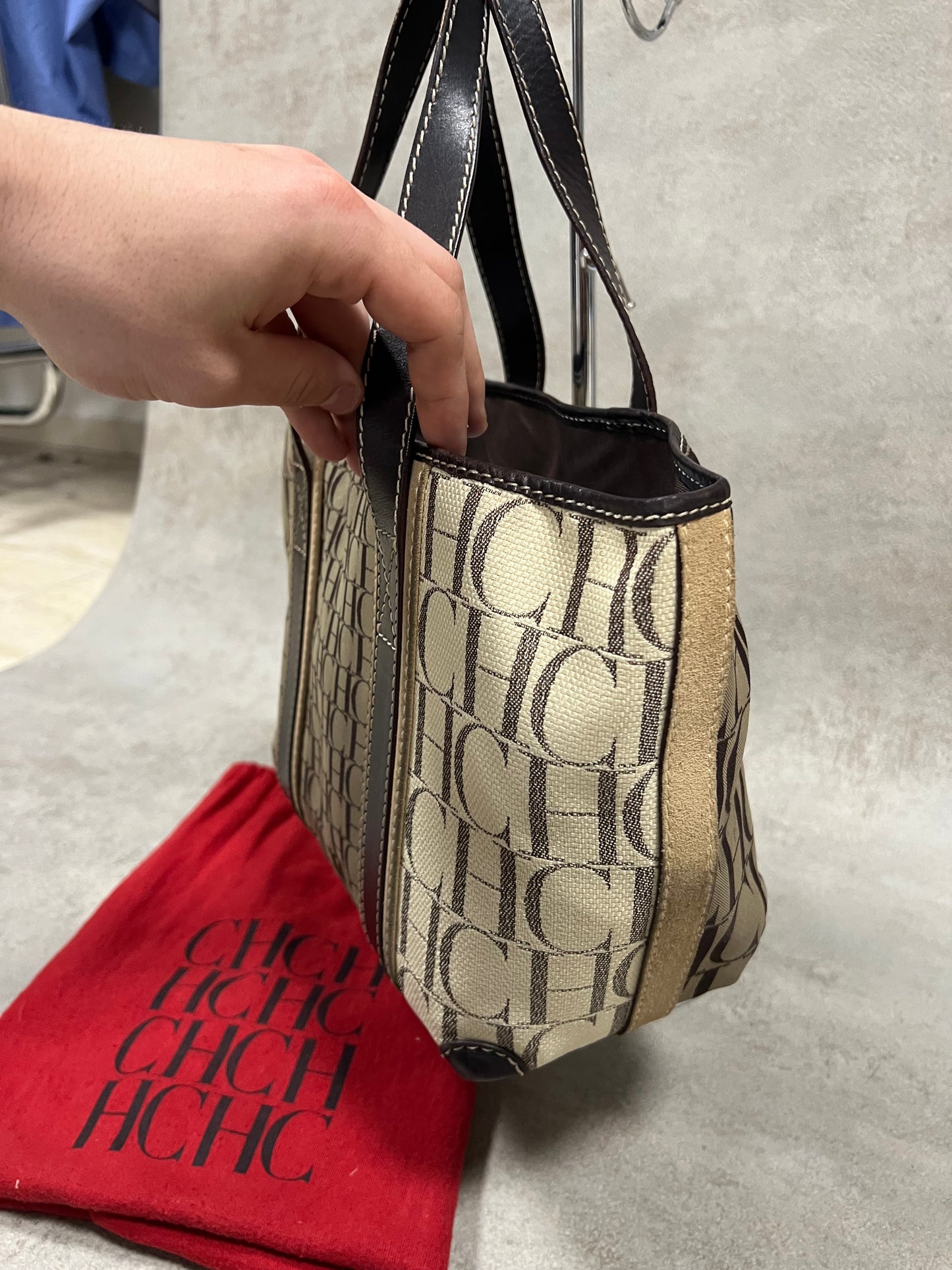 Bolso Tela Convertible Vintage Carolina Herrera 00’s Deadstock