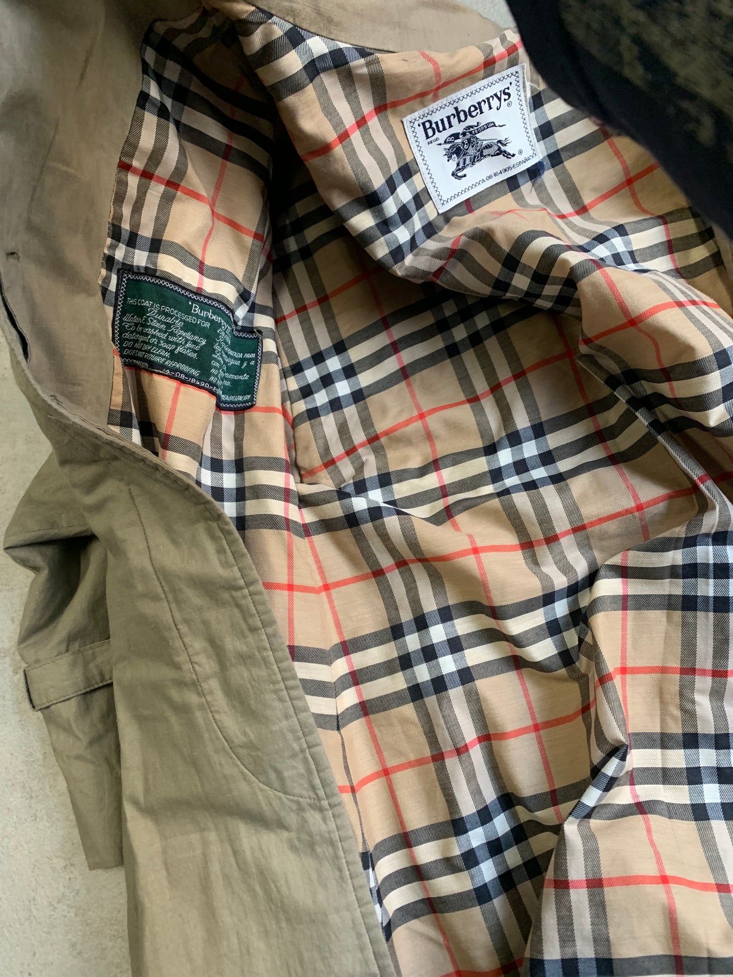 Gabardina Vintage Burberry Nova Check 80’s