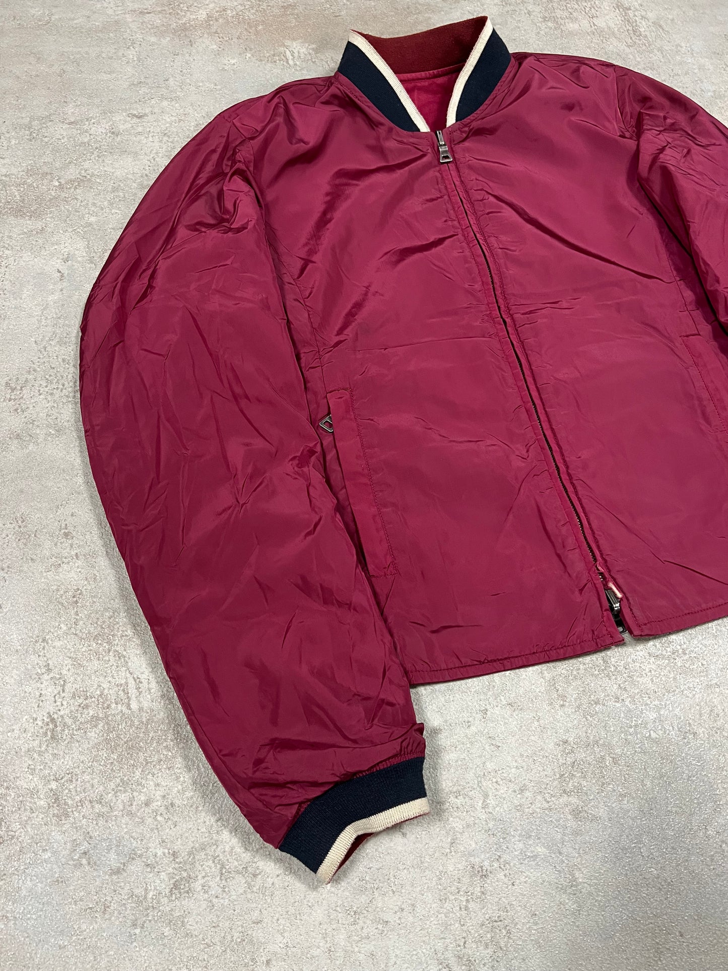 Chaqueta Bomber Reversible Vintage Prada Challenge 2003 - S