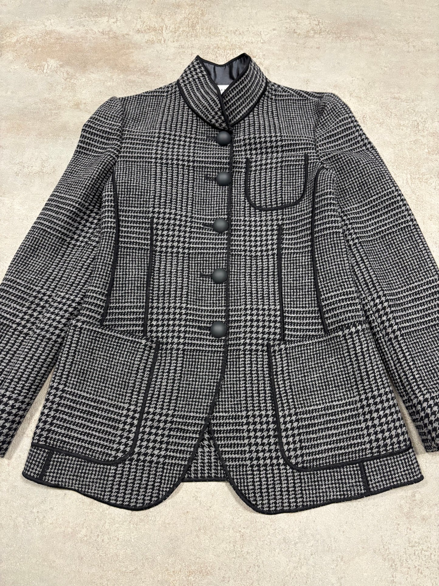 Blazer Largo Estructura Tweed Armani Collezioni 90s Vintage - M