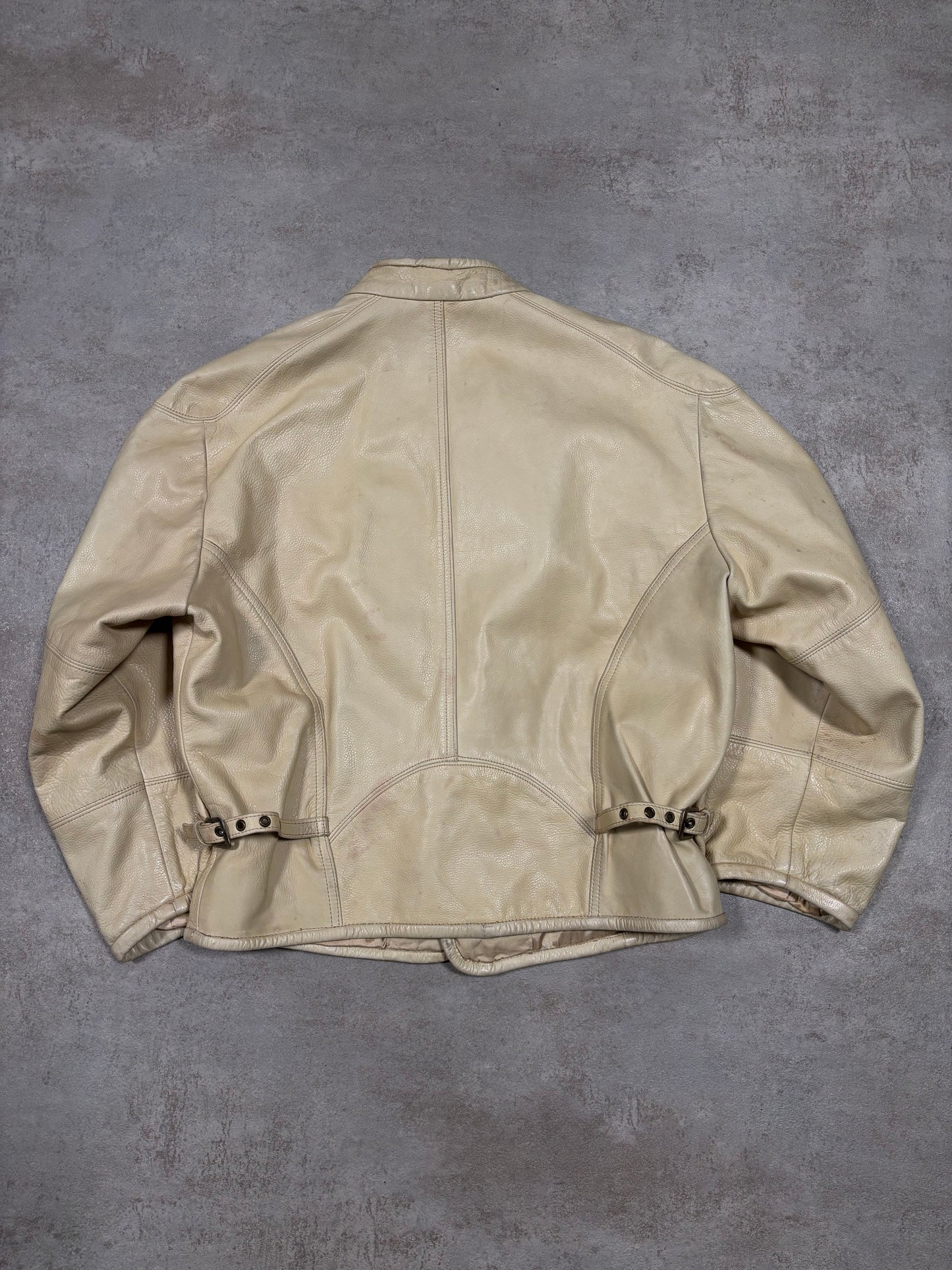 Chaqueta Asimétrica Cuero Emporio Armani 90s Vintage - M Woman