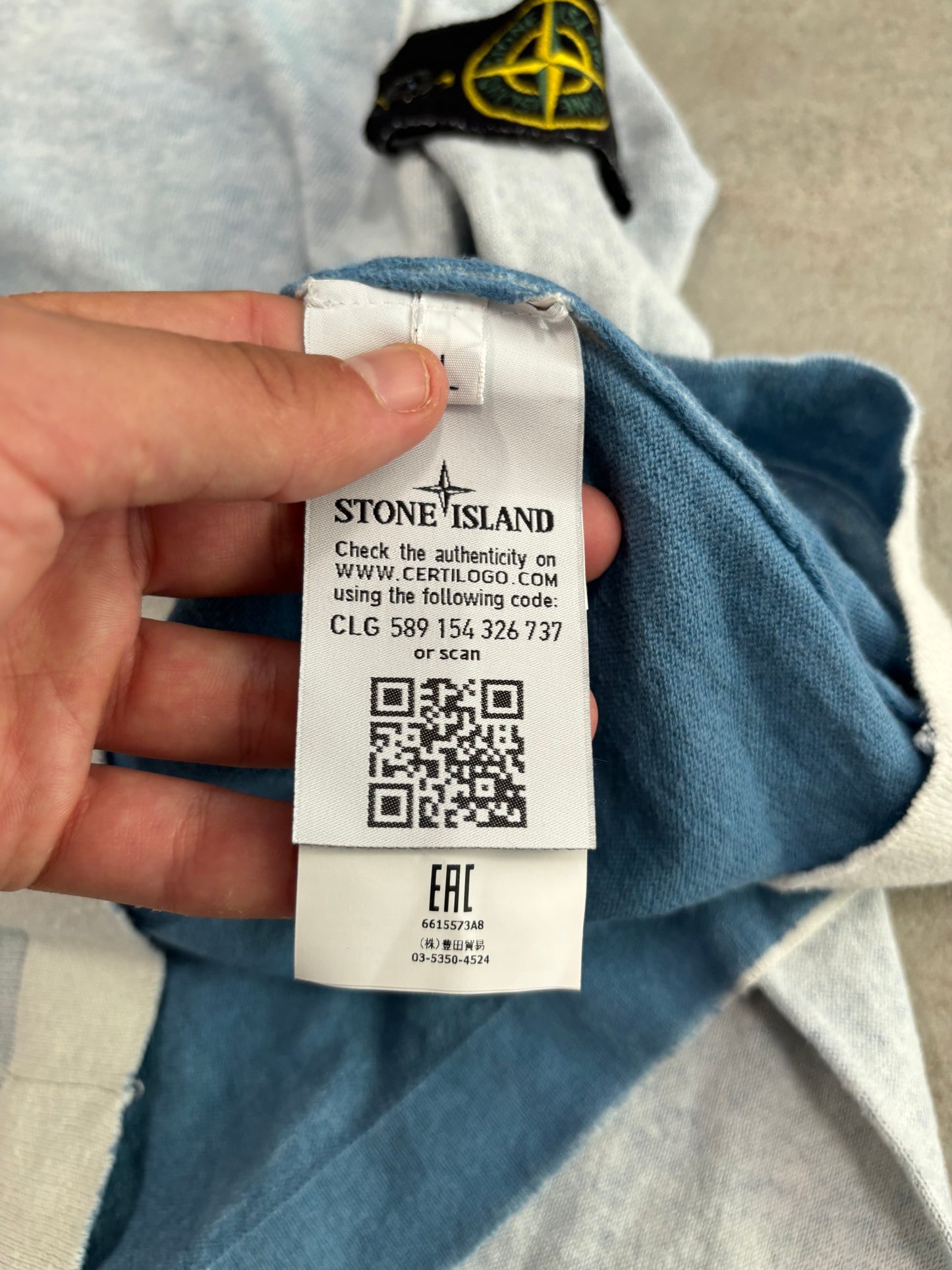 Jersey Hooded ‘Hand Sprayed’ Stone Island SS18 - M