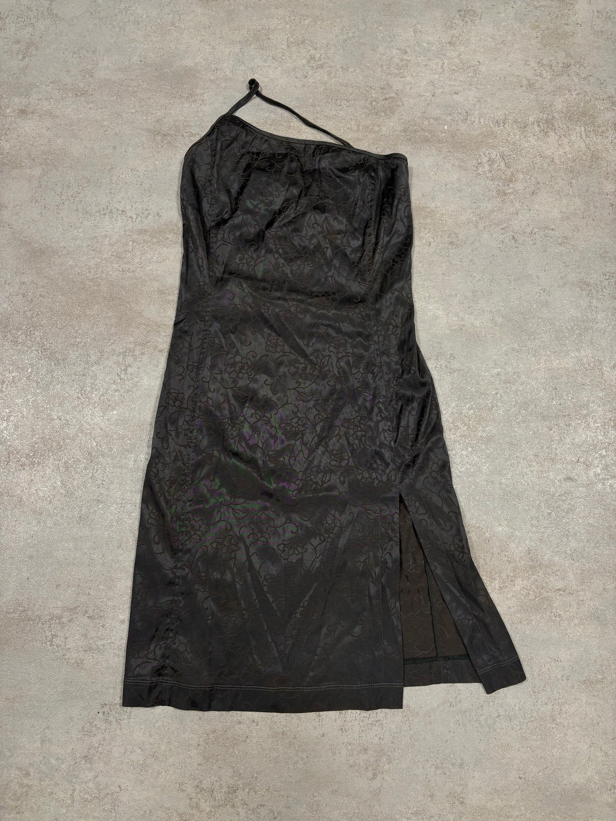 Vestido Estampado Floral Elástico Armani Jeans 90s Vintage - S
